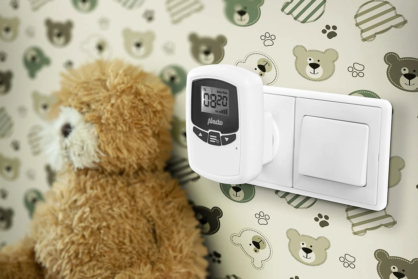 Alecto Baby DBX-80 - elektroniczna niania o zasięgu do 3000 metrów - biała/antracytowa