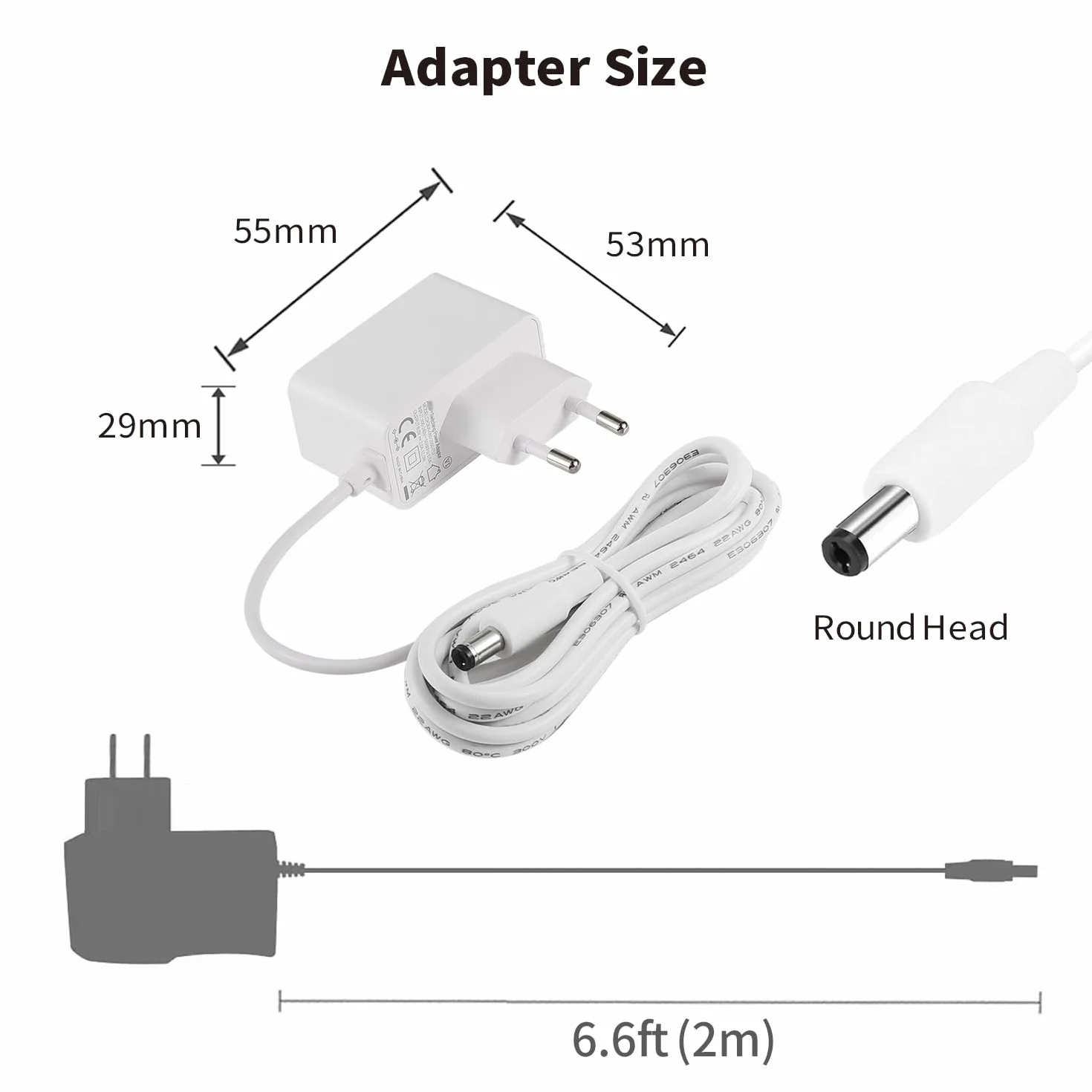 Zasilacz sieciowy do Philips Avent niani kabel do ładowania 2 m, zasilacz 6 V 2 A 1 A 0,5 A ładowarka do SCD501/00, SCD503/26, SCD723/26, SCD560, DECT niania elektroniczna dla niemowląt, SCD505