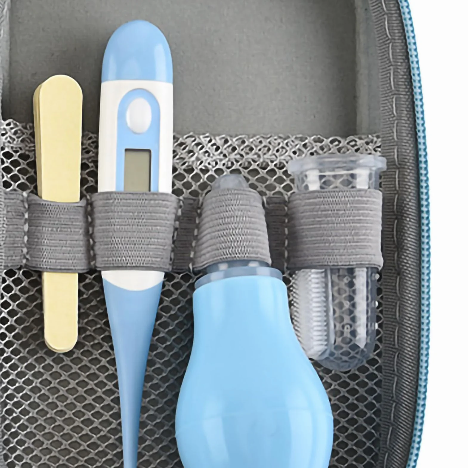 Generic Zestaw do Pielęgnacji Niemowląt i Niemowląt Bezpieczny Zestaw dla Noworodka, Plastik i Metal (BLUE)
