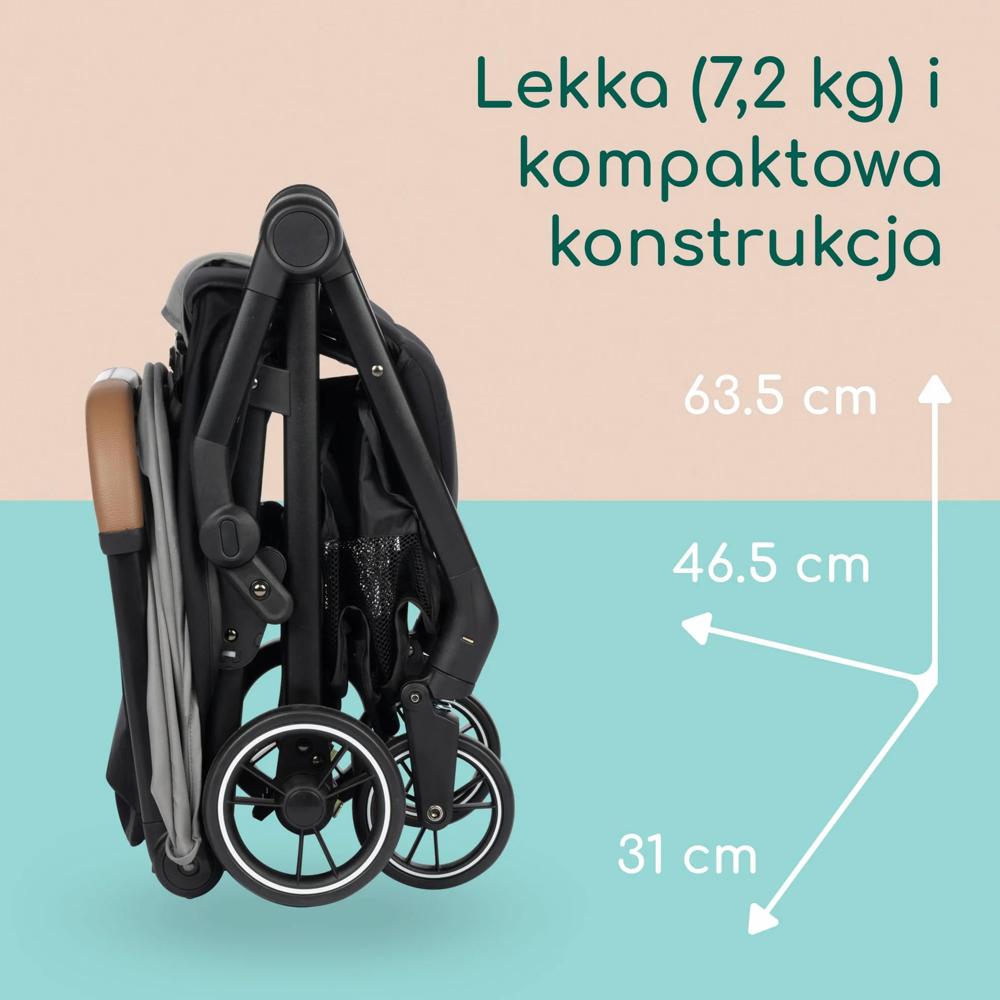 Bebeconfort Sunlite, wózek dziecięcy, 0 – 4 lata (do 22 kg), lekki wózek (7,2 kg), ułożenie na płasko, wózek kompaktowy, rozkładanie jedną ręką, obszerny kosz (5 kg), Tinted Grey