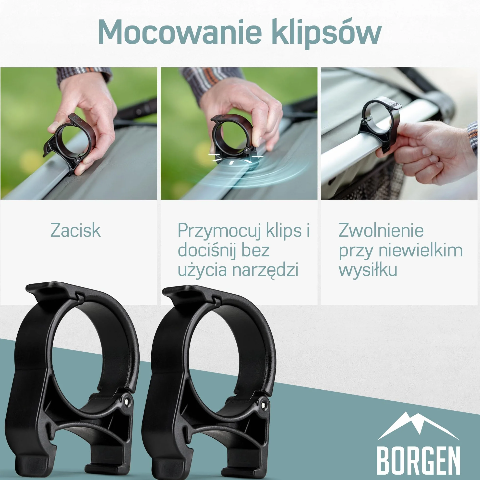 Borgen Clip – uchwyt na rower dziecięcy i rowerek biegowy do Thule Chariot od 2017 Sport, Cross, Cab, Lite 2 do 14 cali maks. 8 kg – uchwyt na rower do części zamiennych do bagażników Thule