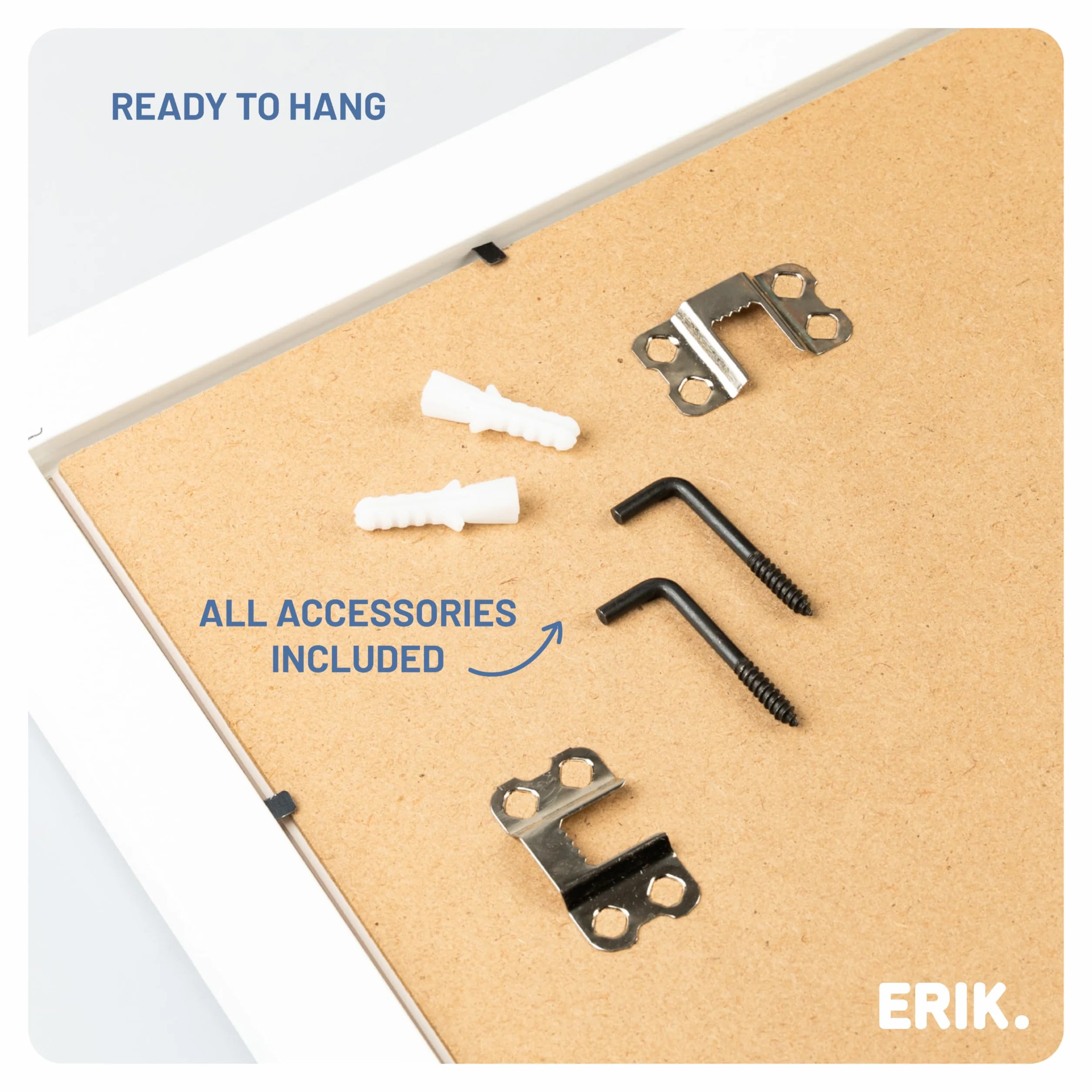 Grupo Erik Poster Frame 61 x 91.5cm White Photo Frame Wall Large Picture Frame Art Wall Decor