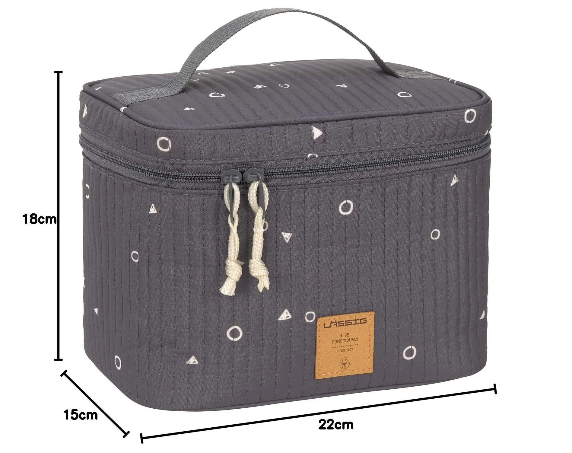 LÄSSIG Organizer do przewijania dla niemowląt Casual Nursery Caddy To Go Universe Anthracite