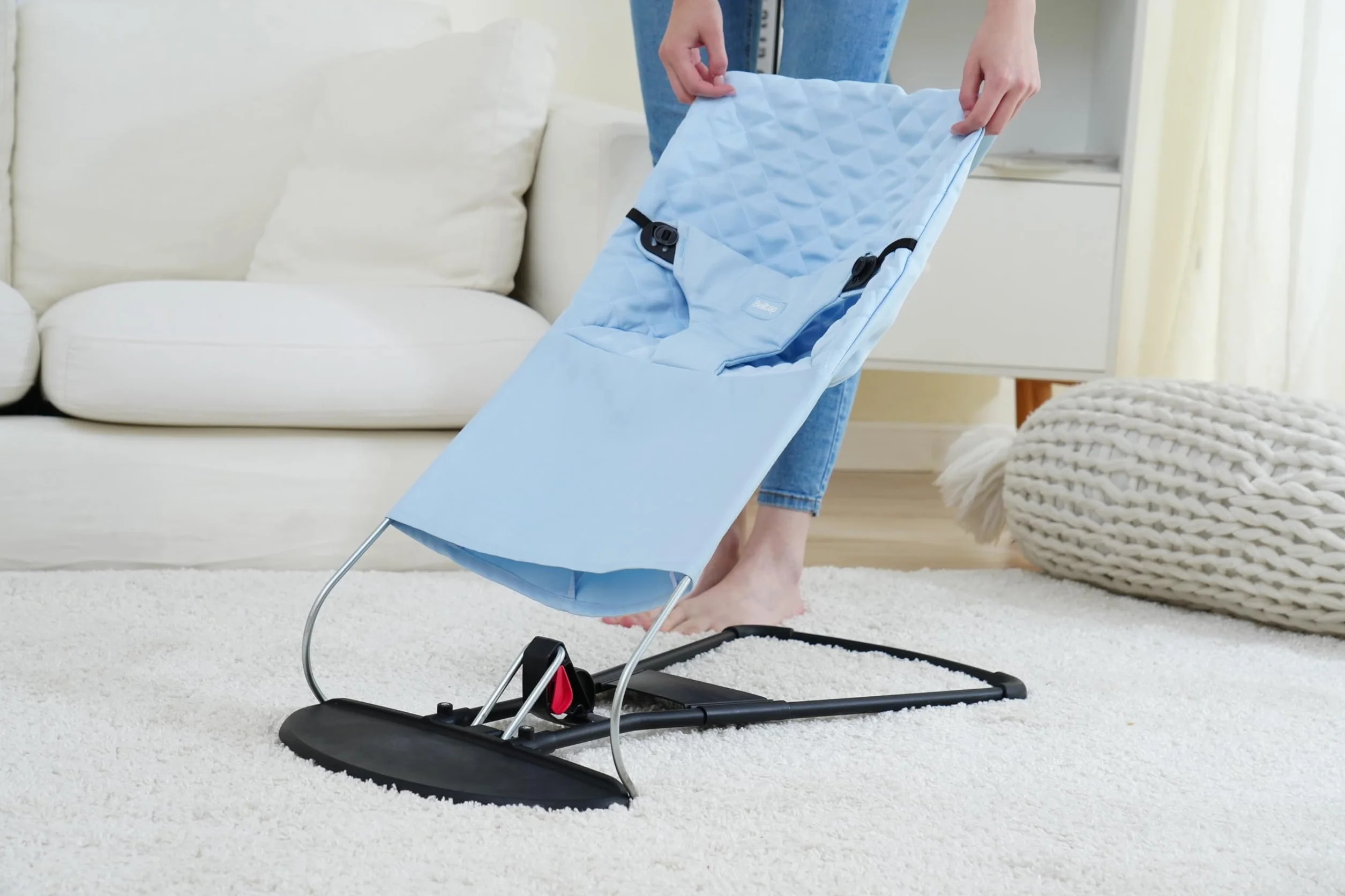 Pokrowiec na leżak BabyBjörn Balance Soft Bliss hipoalergiczny poliestru Jasnoniebieski