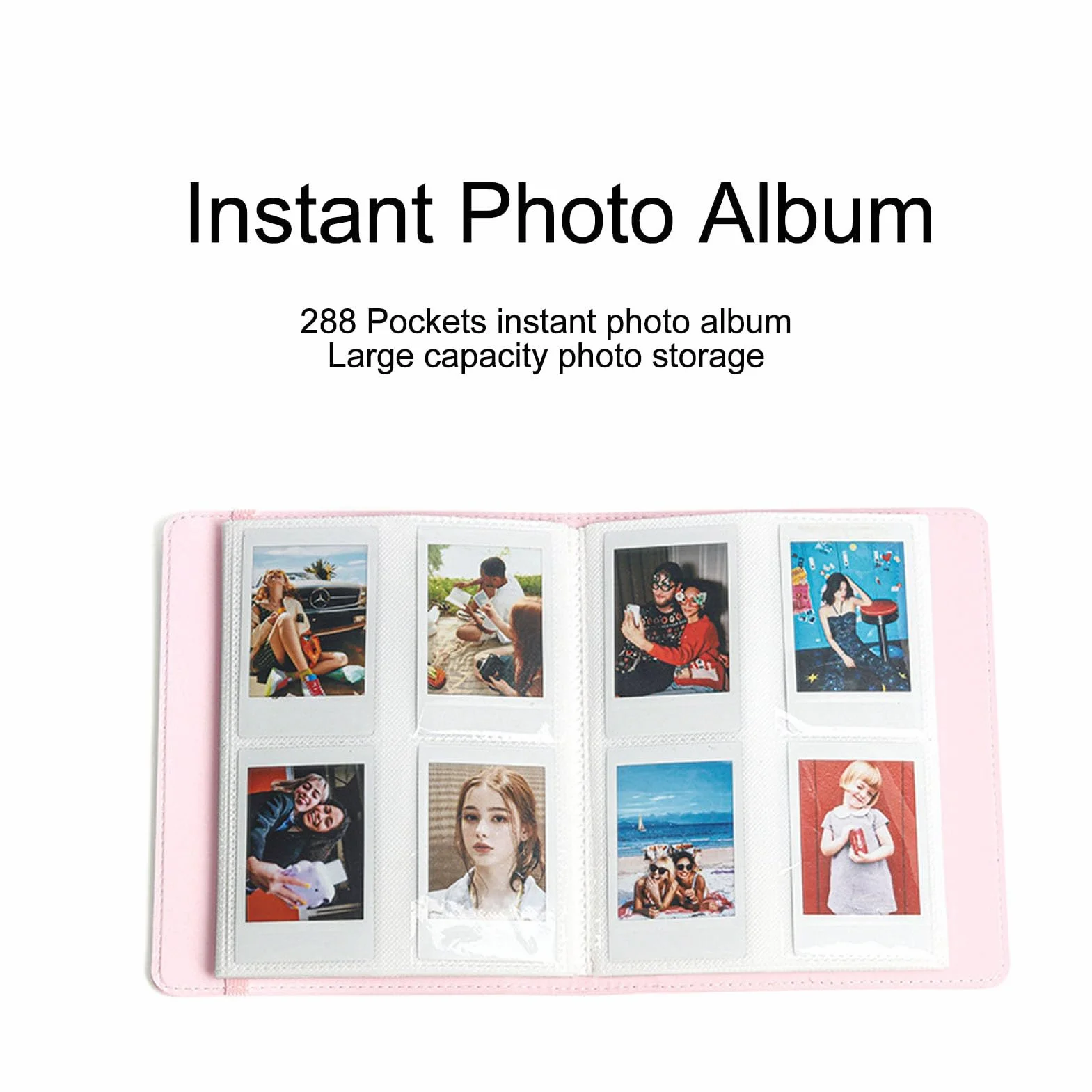 Album na 288 zdjęć do Aparatu Mini, Skórzana Okładka, Książka Albumu na Zdjęcia 2x3 do Aparatu Mini 11 12 9 do Aparatu Natychmiastowego, do Filmu Natychmiastowego