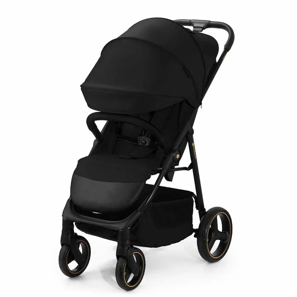 kk Kinderkraft TRIG 3 Wózek na wędkę, lekki, wydłużony stan, zawieszenie 4 koła, składany, 5-punktowa regulowana uprząż, podnóżek, do 25 kg, czarny