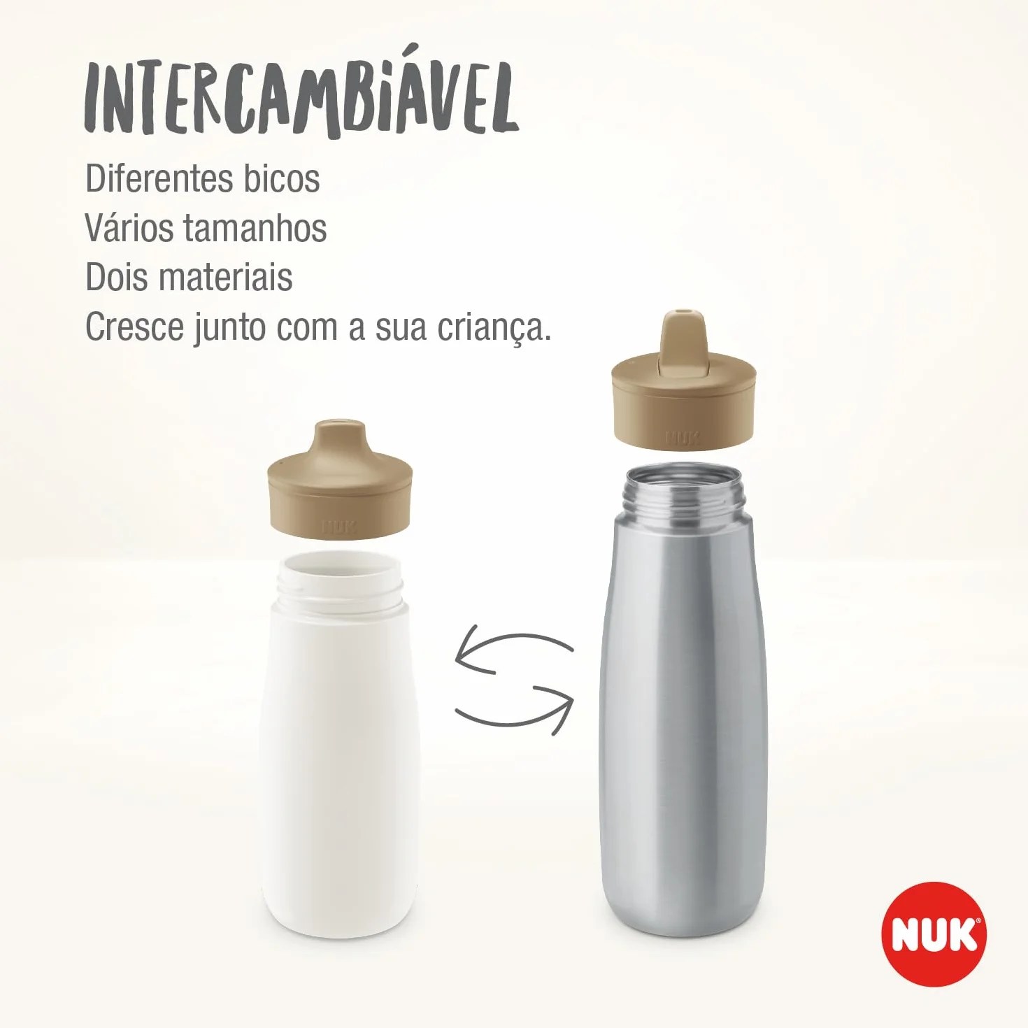 NUK Mini-Me Sip Kubek dla niemowląt, 9 miesięcy, 300 ml, butelka na wodę dla niemowląt, umiarkowany wylewka, odporny na wyciek, nietłukący, Mint Bee