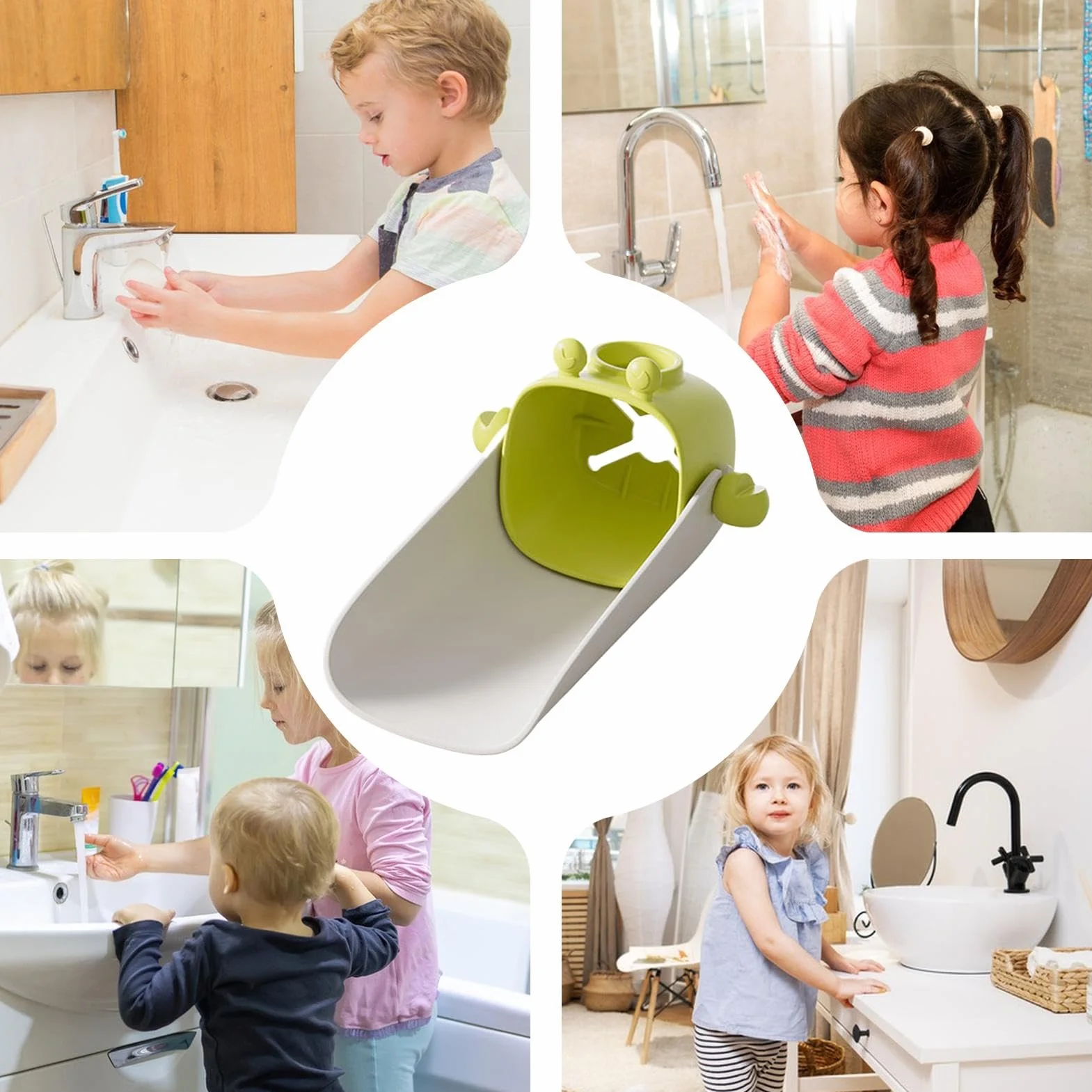Sink Spout Extender for Faucet, Adjustable Faucet Attachment, Safety Hand Wash Helper, Flexible Angle Design, Easy Installation, Kitchen, Bathroom, and School Use