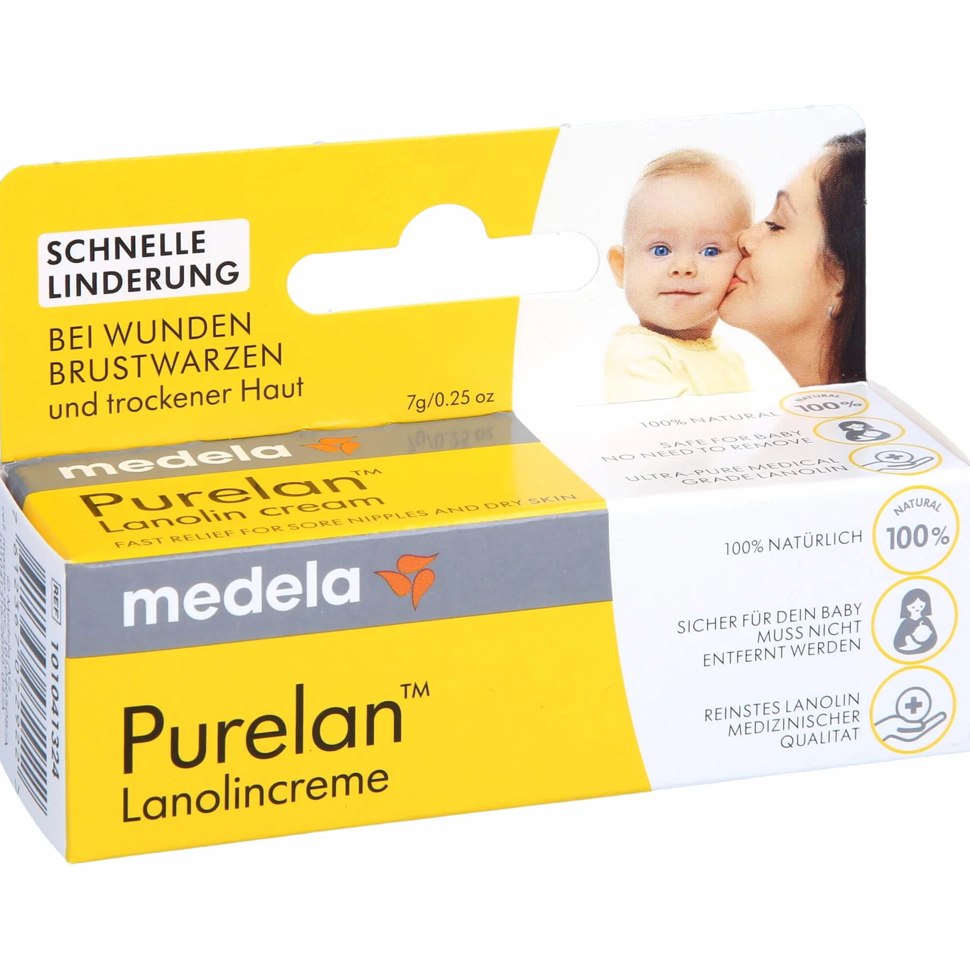 Medela Purelan Brustwarzensalbe aus 100% Lanolin, 7 G Maść
