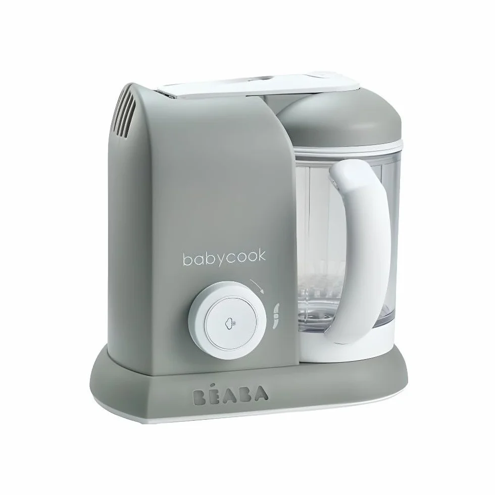 BÉABA Babycook Solo 4 w 1 parowar do przygotowywania posiłków dla niemowląt, stal nierdzewna, szary
