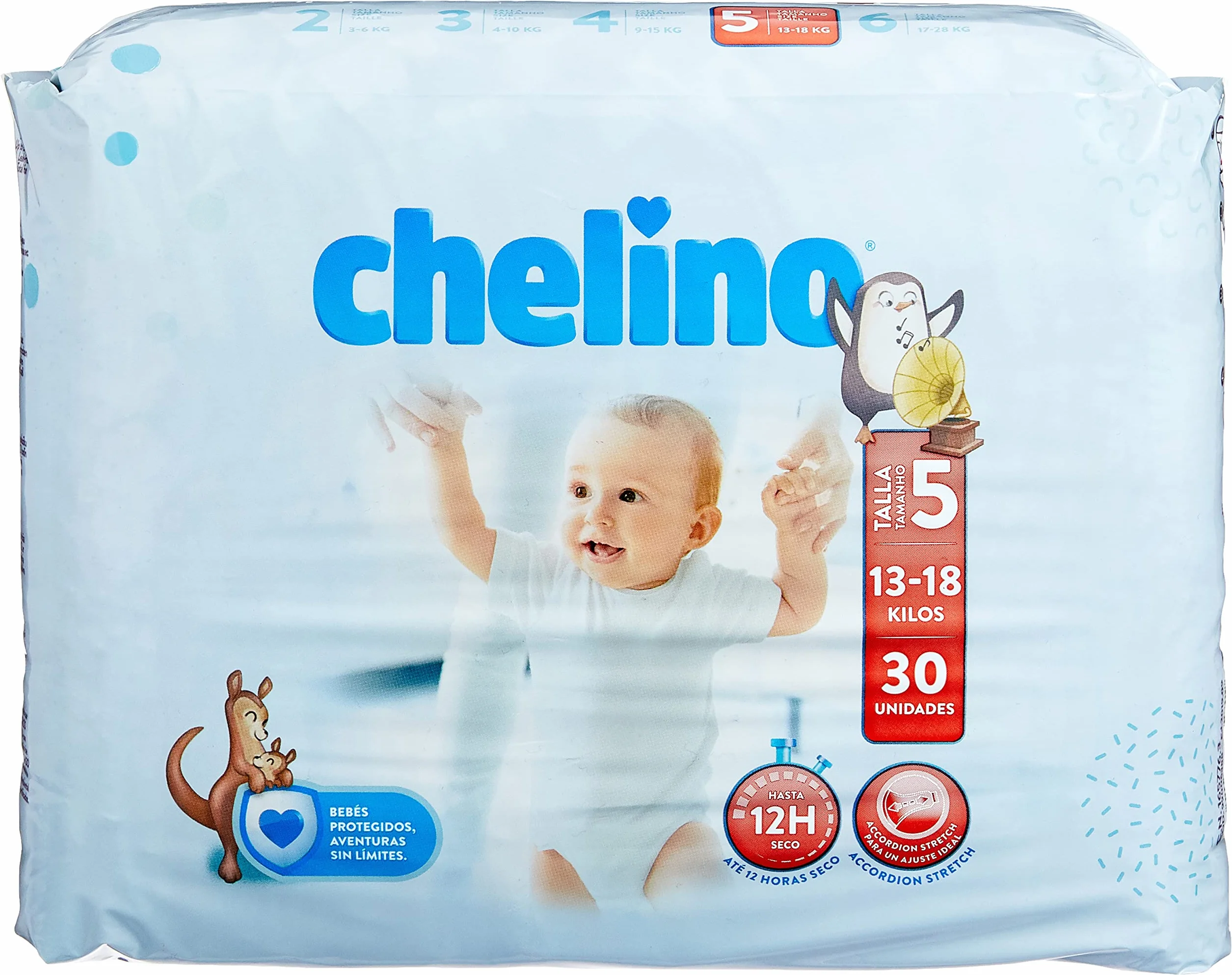 Chelino Fashion & Love pieluchy rozmiar 5 6 x 30 sztuk (180 pieluch)