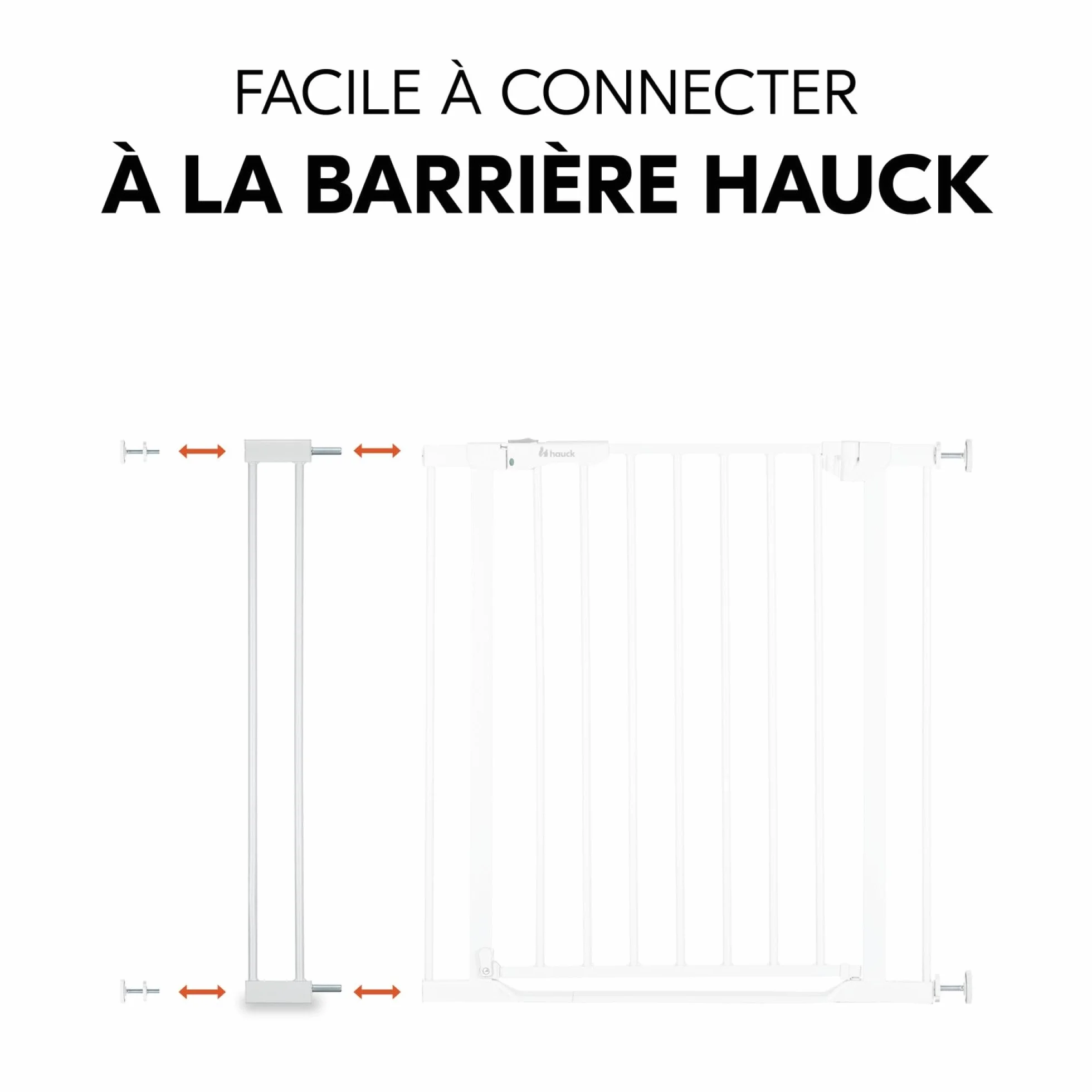 hauck Przedłużenie 9 cm do kratki ochronnej dla dzieci hauck Clear Step (2), Open N Stop (2), Open N Stop KD, Stop N Safe 2, Autoclose N Stop (2), bez wiercenia, akcesoria (białe)