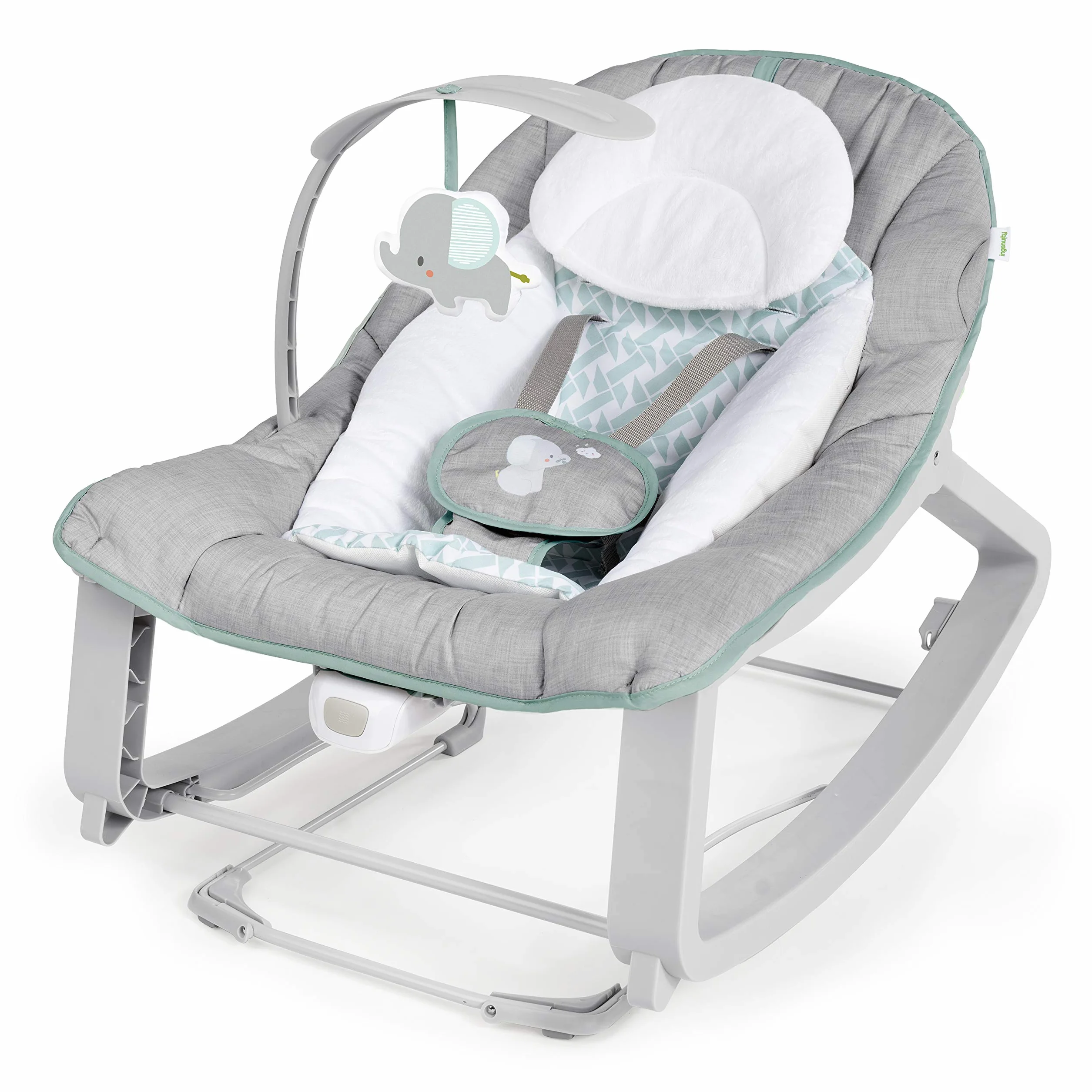 Ingenuity 12428, Leżak 3w1 Keep Cozy - Weaver, kojące wibracje, 2 pozycje nachylenia, do 18 kg, 65.5 x 51.3 x 53.3, Szare