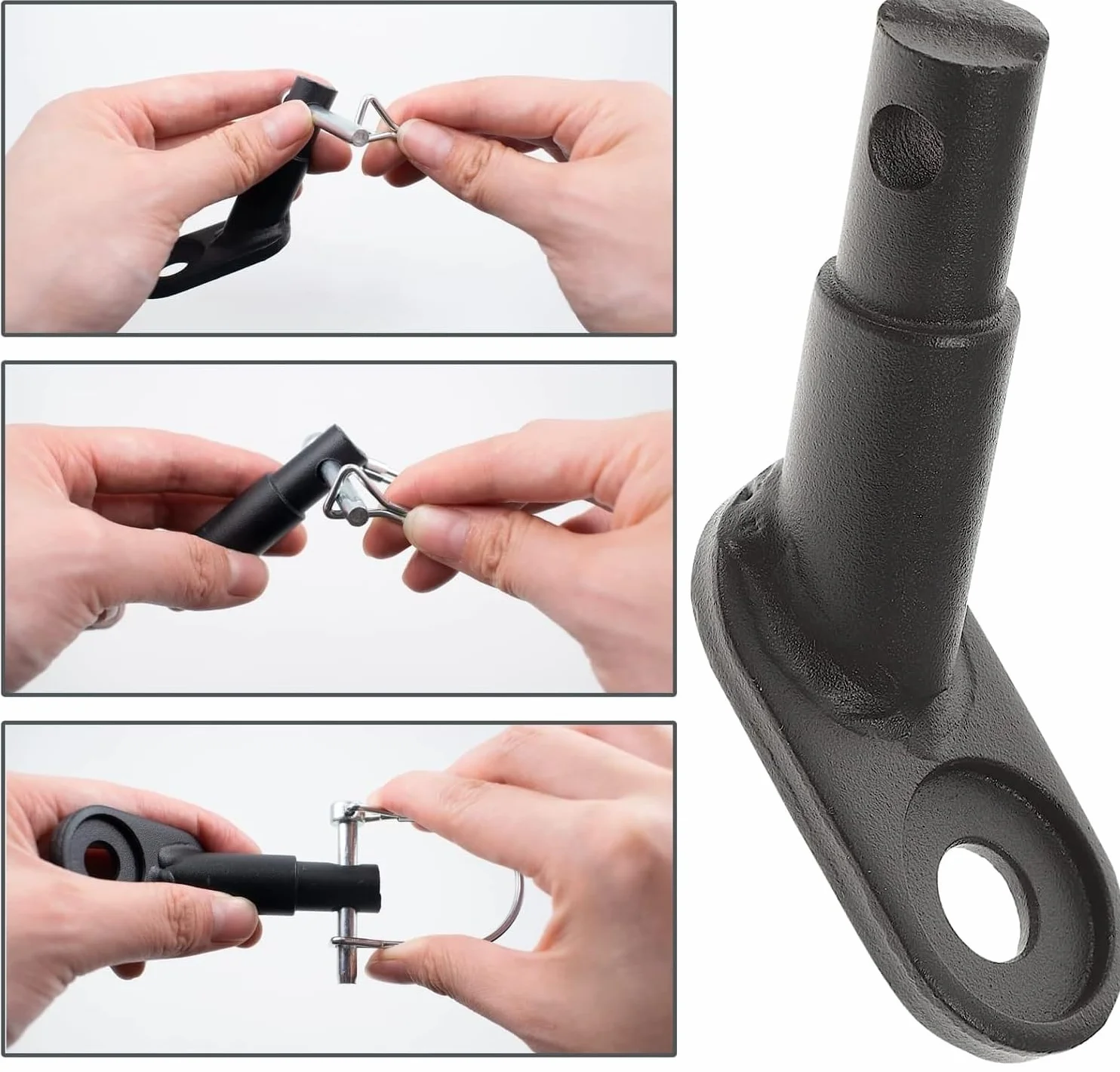 Przyczepka rowerowa, hak holowniczy, adapter do przyczepy rowerowej, z trzpieniem zabezpieczającym, przyczepka rowerowa, 2 sztuki w zestawie