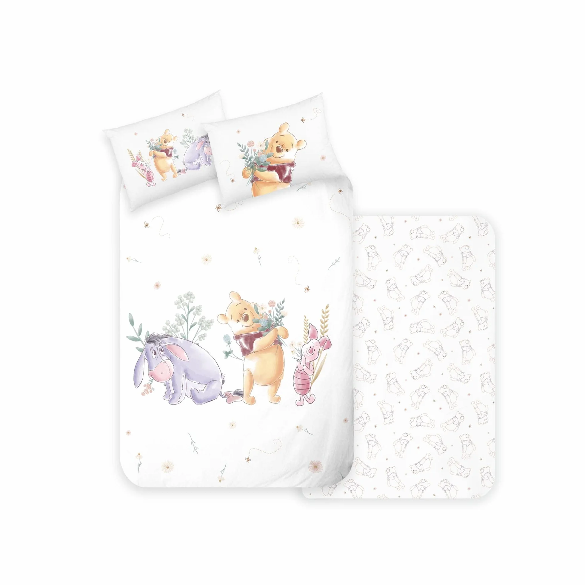 Disney Home Winnie The Pooh komplet pościeli dziecięcej 100 x 135 cm bawełna Renforce