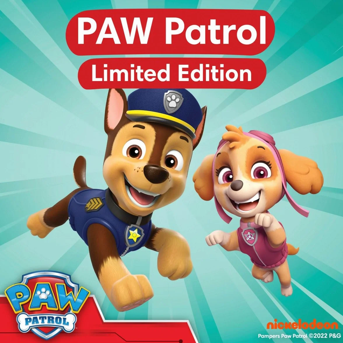 Pampers Pieluchy Psi Patrol Pants rozmiar 5 (12-17 kg) Baby-Dry, Junior z kieszonką zatrzymującą i ochronną, miesięczne pudełko, 160 pieluszek