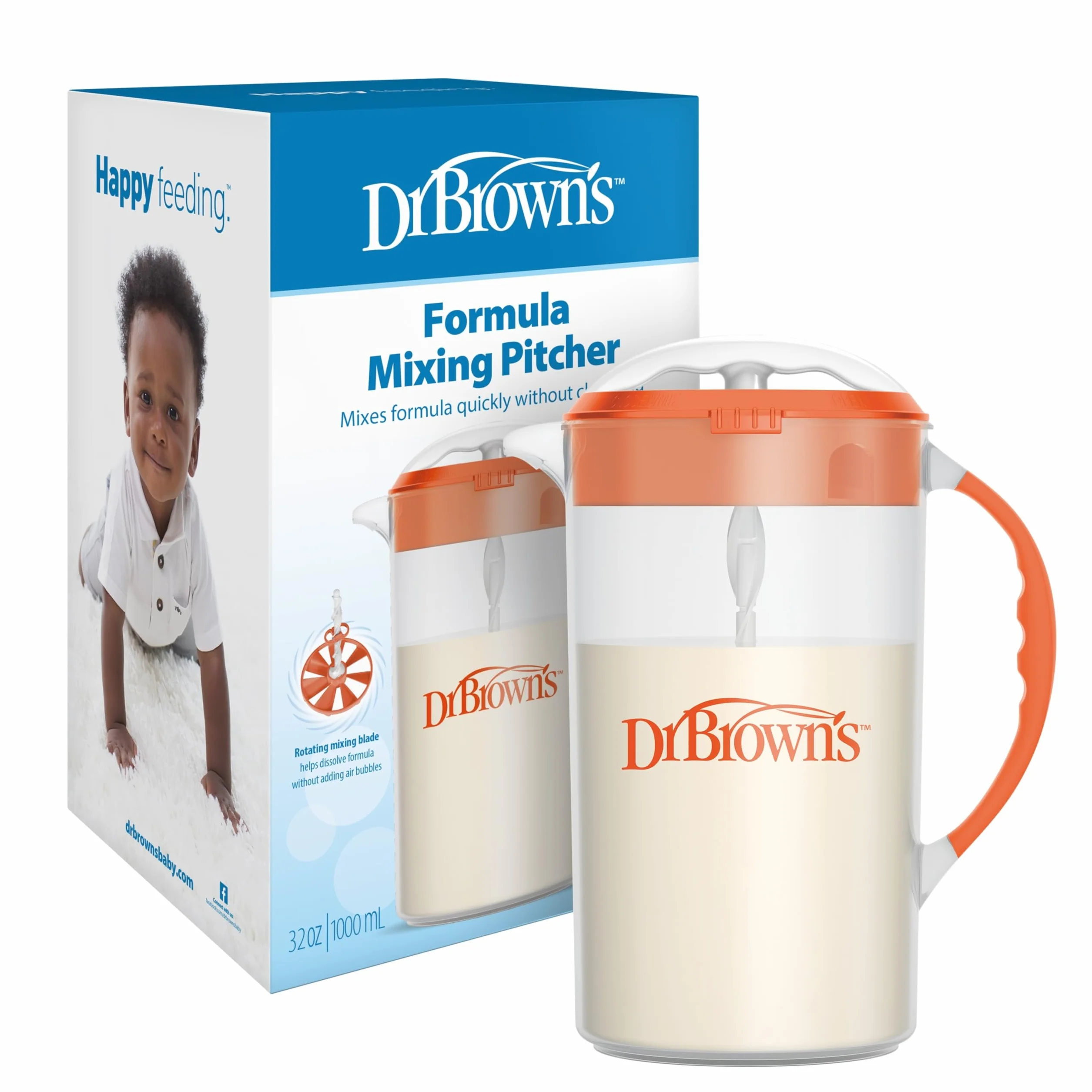 Dr. Brown's Dzbanek do mieszania Baby Formula 946 ml bez BPA pomarańczowy