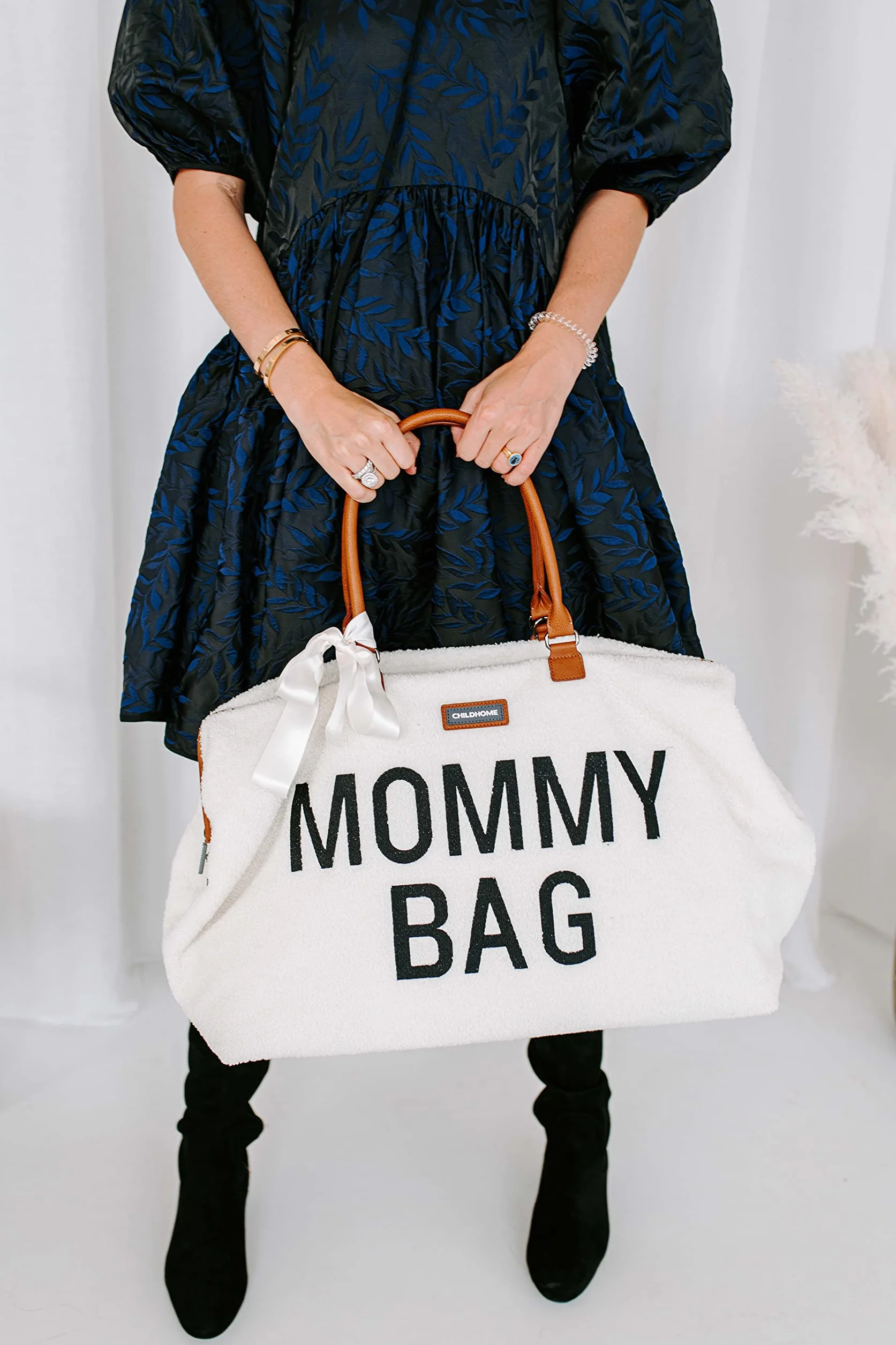 CHILDHOME Mommy Bag torba na pieluchy duża pojemność regulowany pasek na ramię kieszeń izolowana