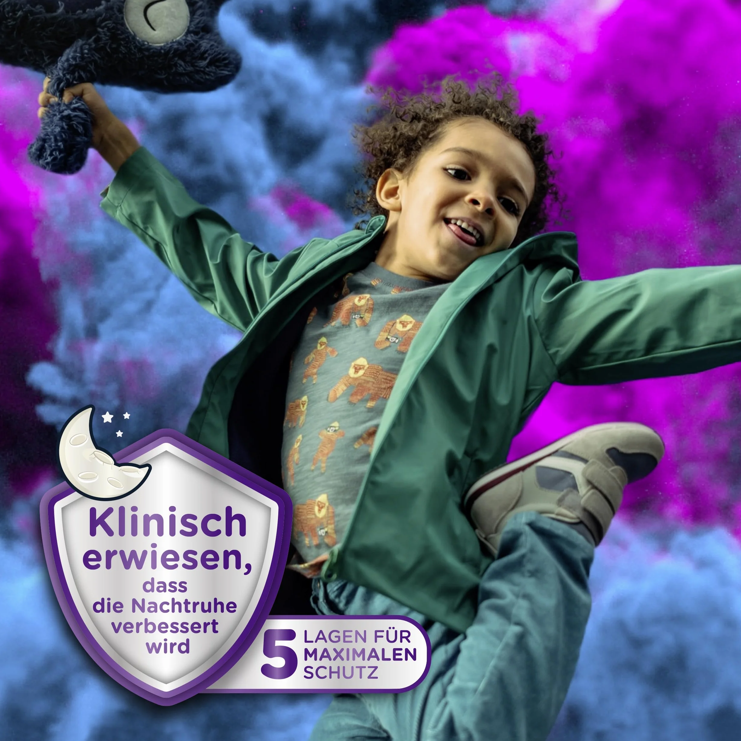 Huggies DryNites pieluchy - Chłopcy - 13 lat (48-60 kg) 27 majtek - moczenie nocne, bardzo chłonne