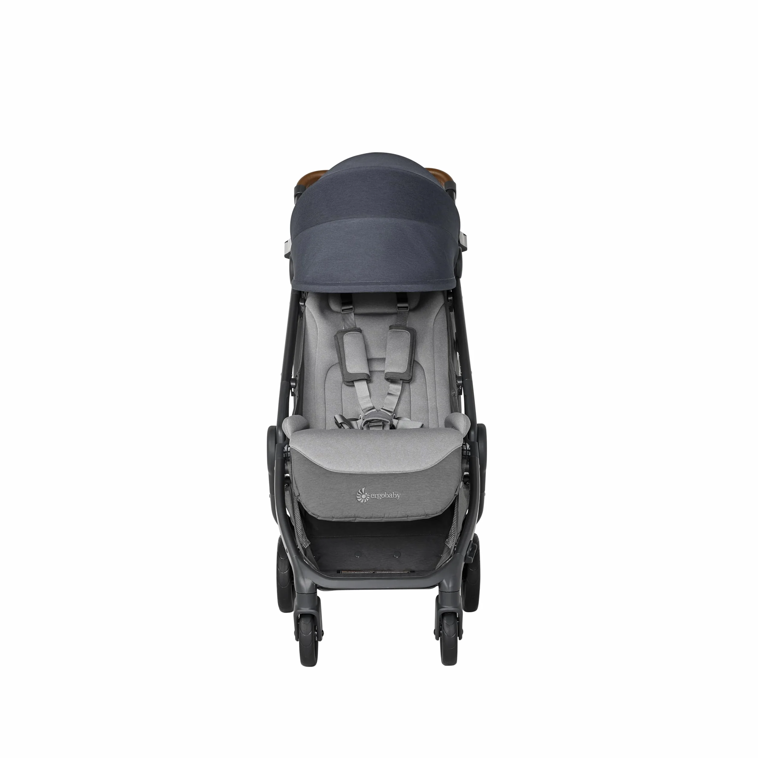 Ergobaby Metro+ Deluxe wózek dziecięcy z funkcją leżenia, wózek dziecięcy premium od urodzenia do 22 kg, składany i kompatybilny z fotelem samochodowym, kierownica z regulacją wysokości, London Grey