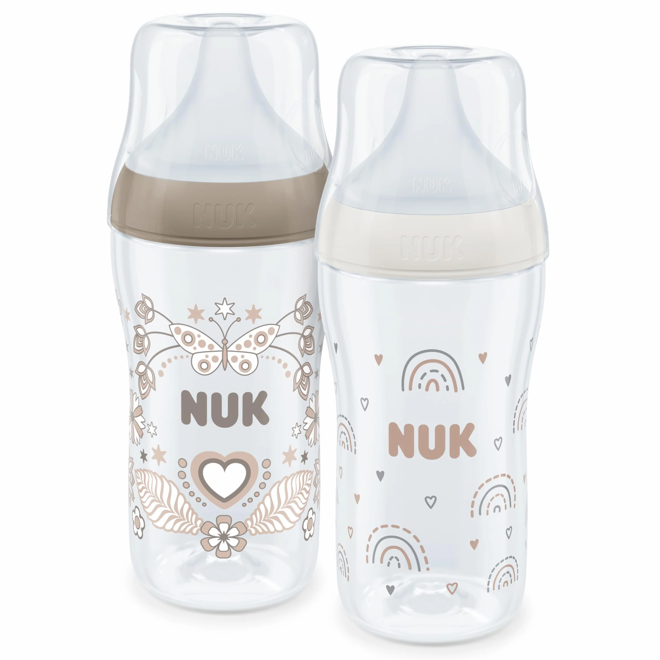 NUK Perfect Match Zestaw butelek dla niemowląt 260 ml bez BPA silikonowy smoczek 2 szt.