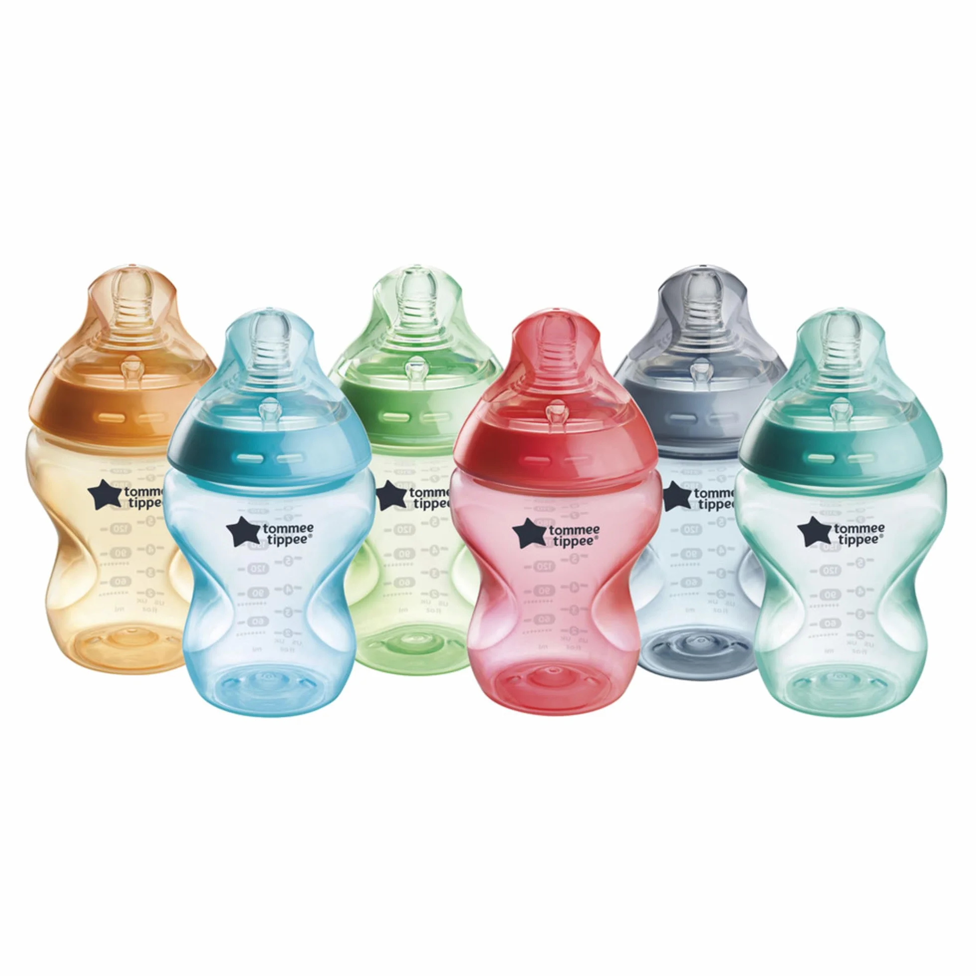 Tommee Tippee Closer to Nature butelki dla niemowląt 260 ml zestaw 6 sztuk Fiesta wielokolorowy