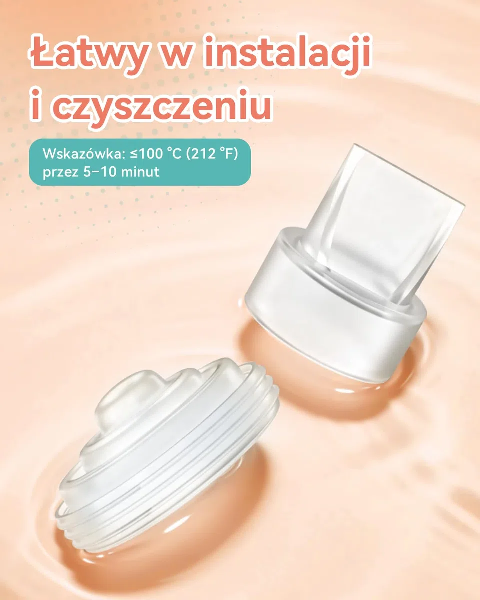 Części zamienne do laktatora Momcozy M5, w zestawie 4 silikonowe zawory z dzióbkiem kaczki i 2 silikonowymi pompkami do mleka, bez BPA, przenośne akcesoria do laktatora