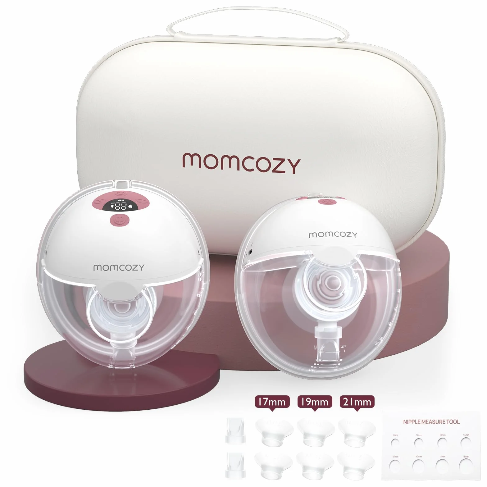 Momcozy Laktator bez użycia rąk, czerwony