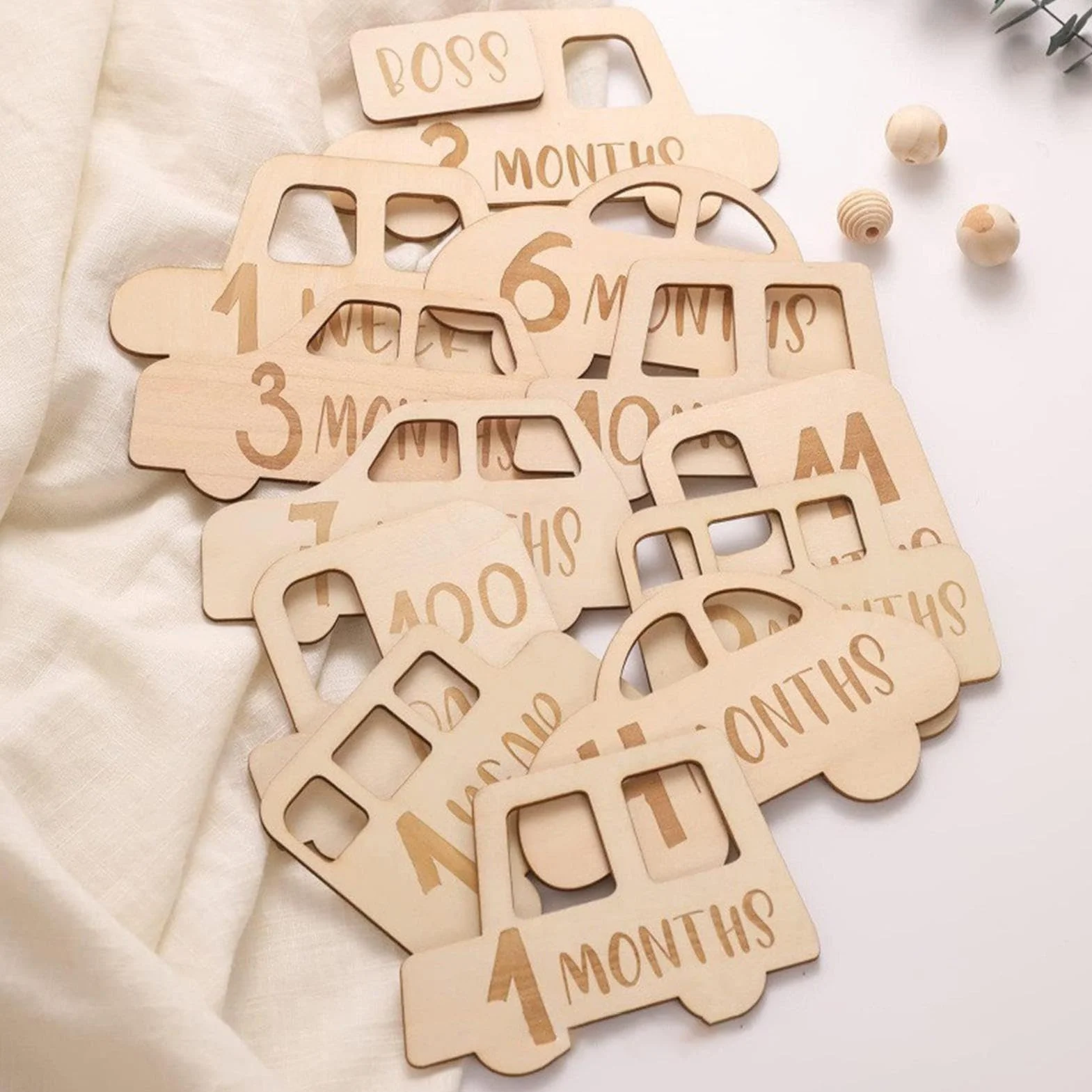 Baby Birth Announcement Sign | Baby Milestones Markers | 14X Baby Growth Signs | Babies Age Milestones Signs | Babies Photo Milestones Signs | Easy To Use For Baby Photography Or Birth Announcements.