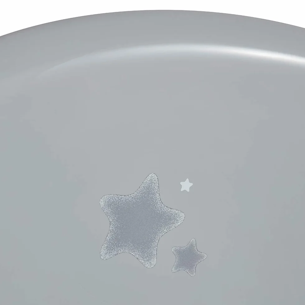 keeeper Ergonomiczna wanienka Star dla niemowląt z korkiem, od 0 do ok. 12 miesięcy, 84 cm, Maria, Szara
