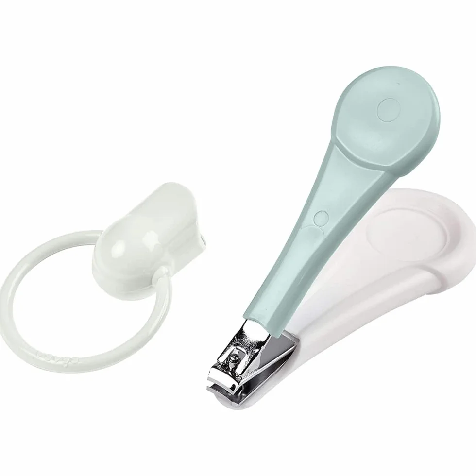BÉABA - Obcinacz do paznokci dla niemowląt i dzieci – pielęgnacja paznokci i manicure – szeroki i ergonomiczny uchwyt – niebieski