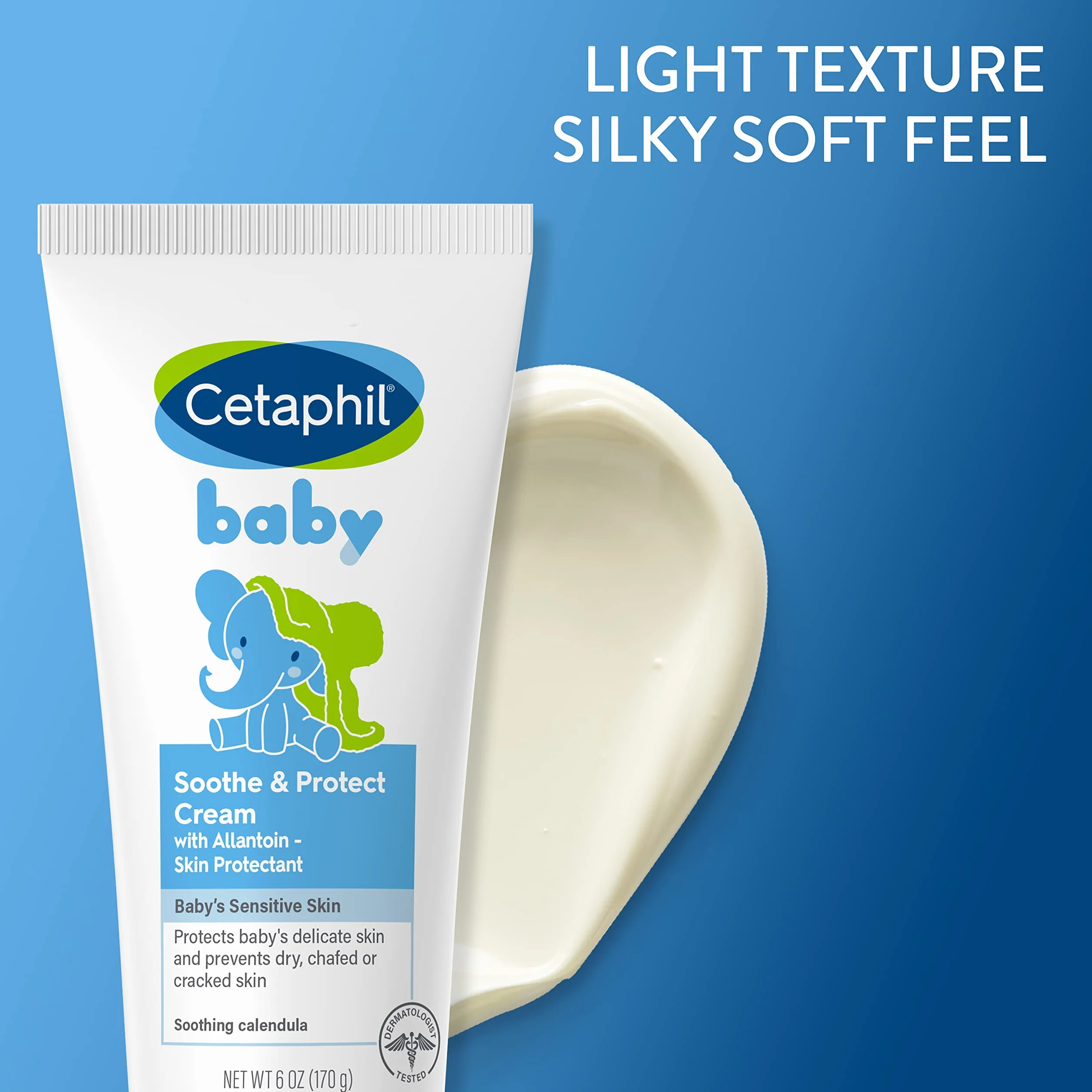 Cetaphil Baby Soothe & Protect Cream z alantoinową ochroną skóry, 6 uncji, krem nawilżający dla dzieci, 24h