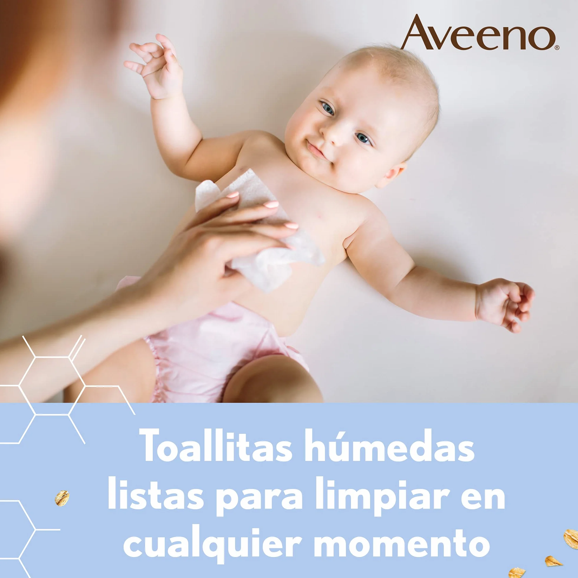 AVEENO Baby Daily Care Chusteczki, bez siarczanów i alkoholu, opakowanie 12 x 72 szt