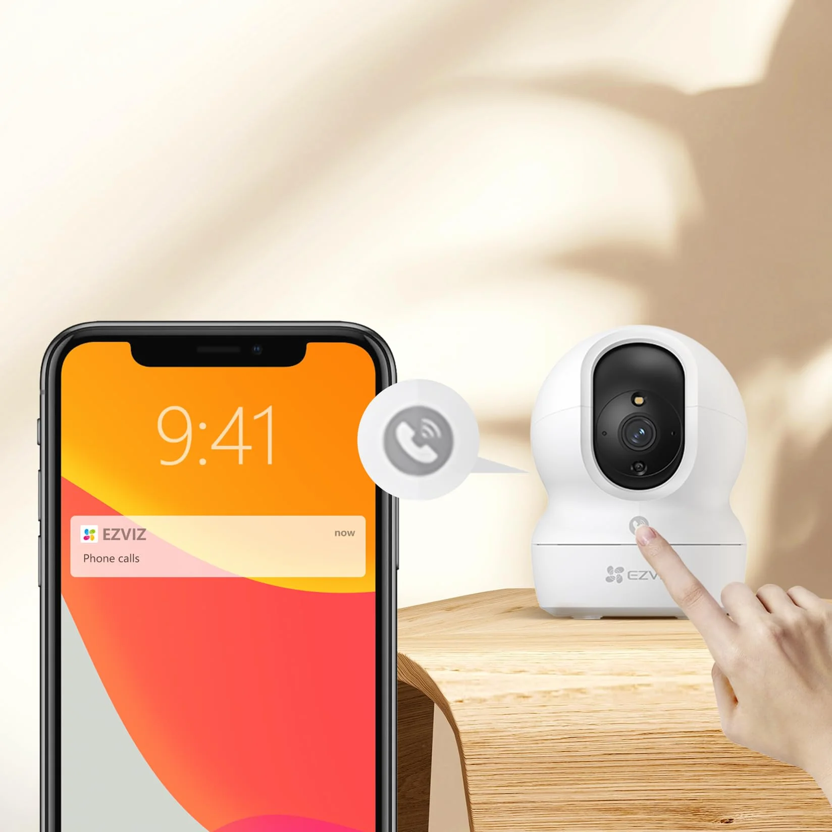 Kamera WiFi EZVIZ CP1 Pro 2k+ 4MP Obrotowa Niania Mikrofon Głośnik Detekcja