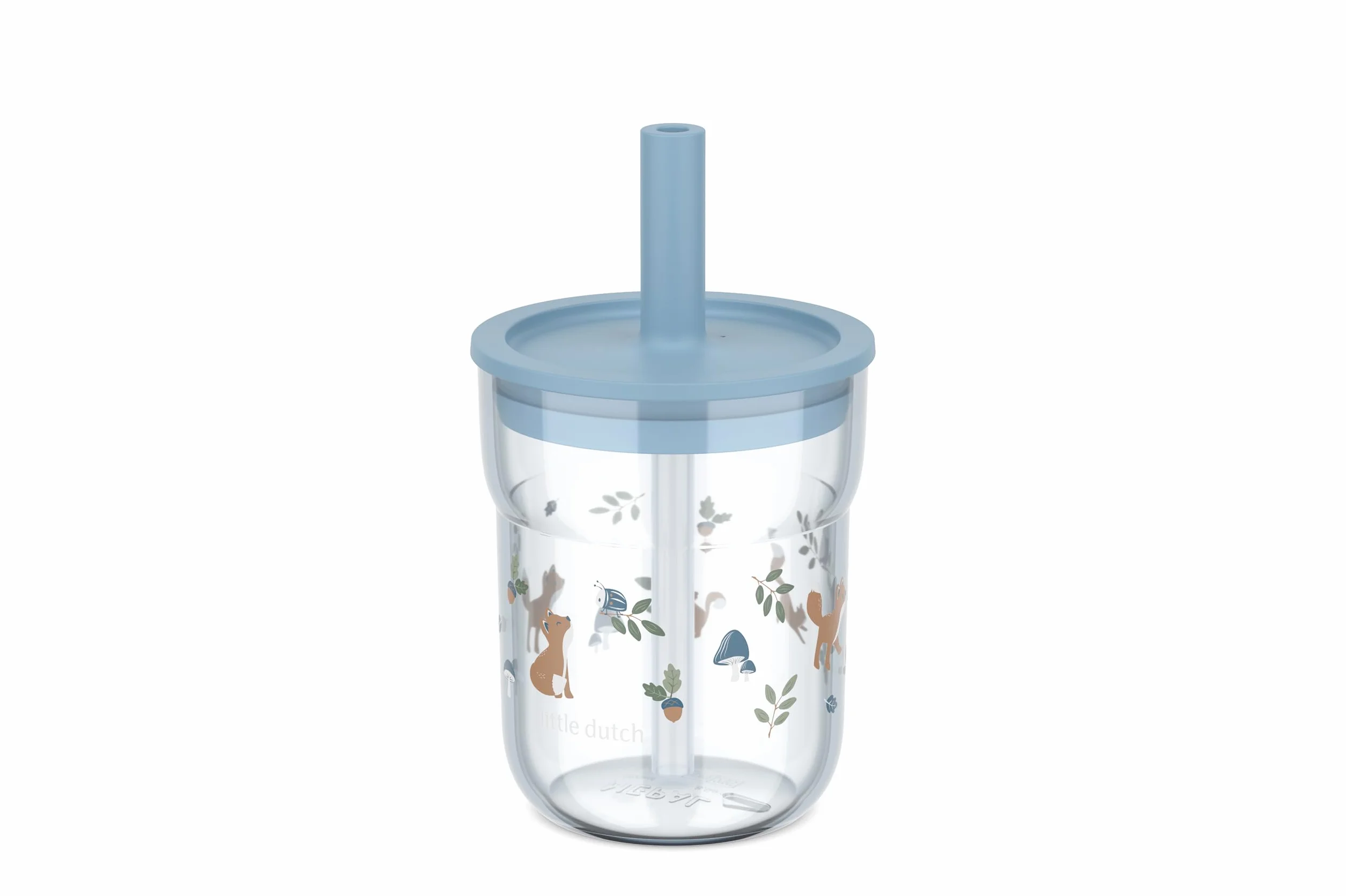 Mepal - Kubek dla dzieci ze słomką Mio Little Dutch - od 9 miesięcy - nadaje się do mycia w zmywarce - nie zawiera BPA - 250 ml - Forest Friends