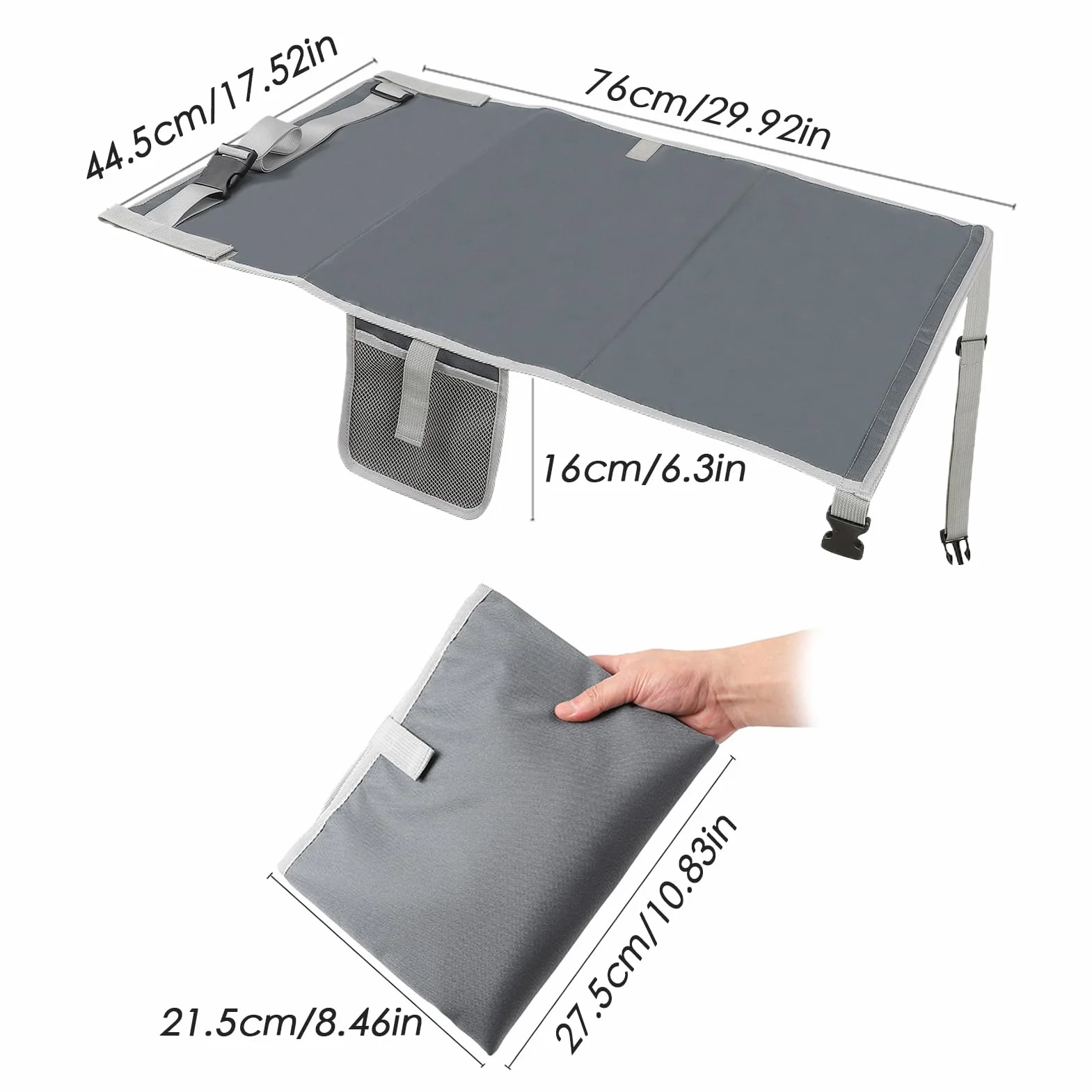 Travel Bed, Inflatable Plane Footrest, Lightweight Accessory, Adjustable Safety Hammock, Ideal for Children, Traveling, Playing, Sleeping, 29.92x17.52 inches