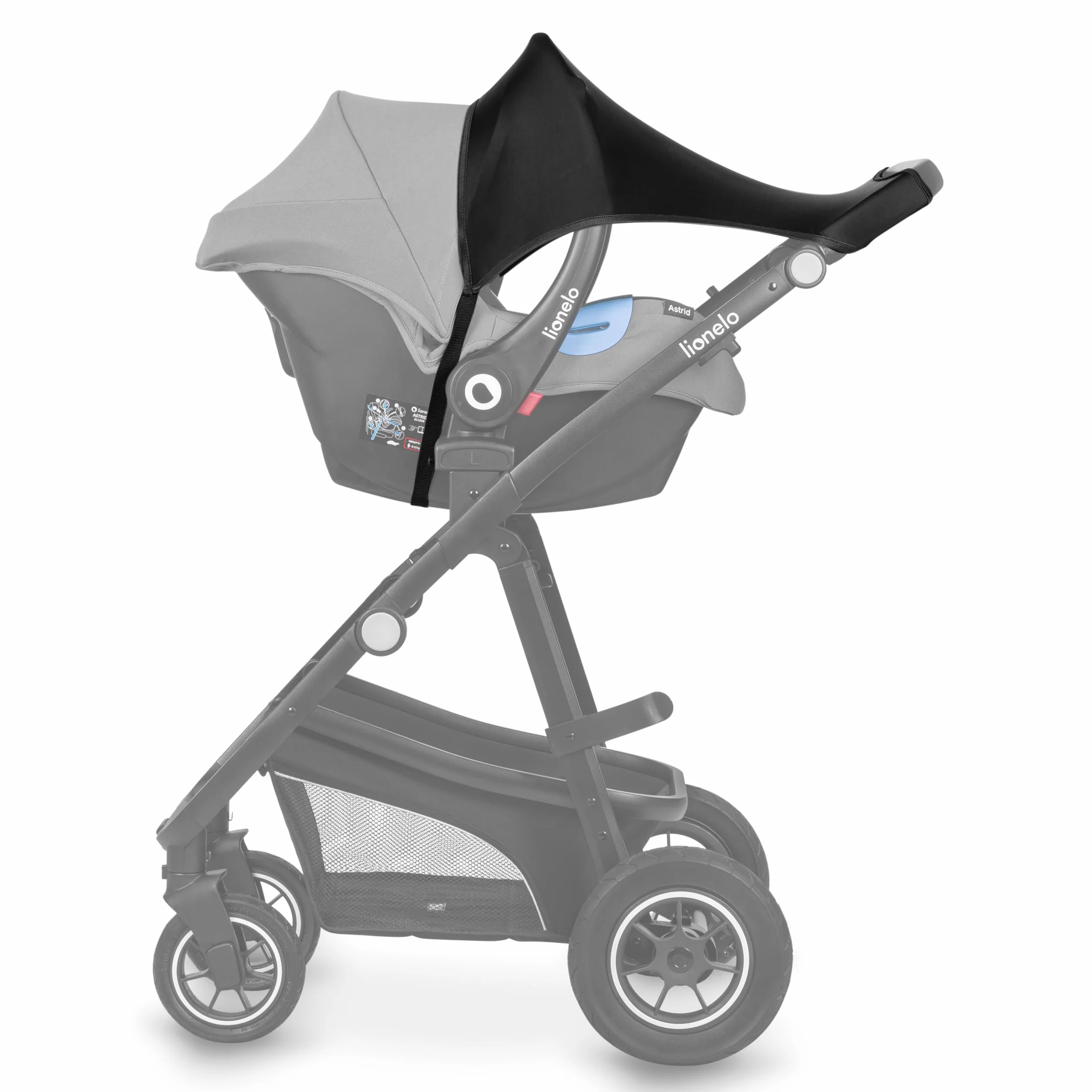 LIONELO Stroller Sun Cover UPF50+ parasol przeciwsłoneczny wózek dziecięcy uniwersalny rozmiar