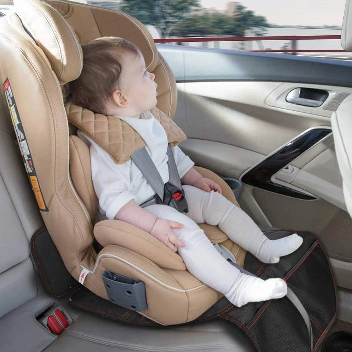 Ochraniacz na fotel samochodowy, uniwersalny pokrowiec na fotel samochodowy, ochraniacz na siedzenie kompatybilne z ISOFIX, antypoślizgowy, łatwy do czyszczenia, ochraniacz na fotel