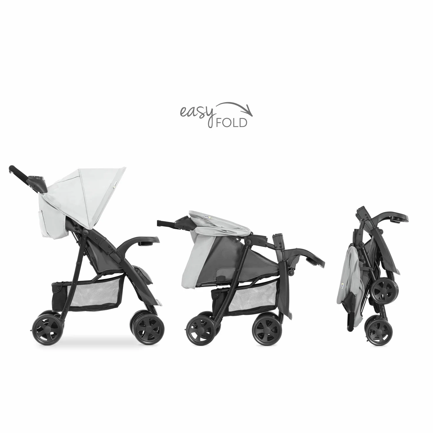 Hauck Shopper Neo II spacerówka do 25 kg z funkcją leżącą od narodzin, składana do minimum, mechanizm jednoręcznego składania, lekka, dwa umocowania do napojów