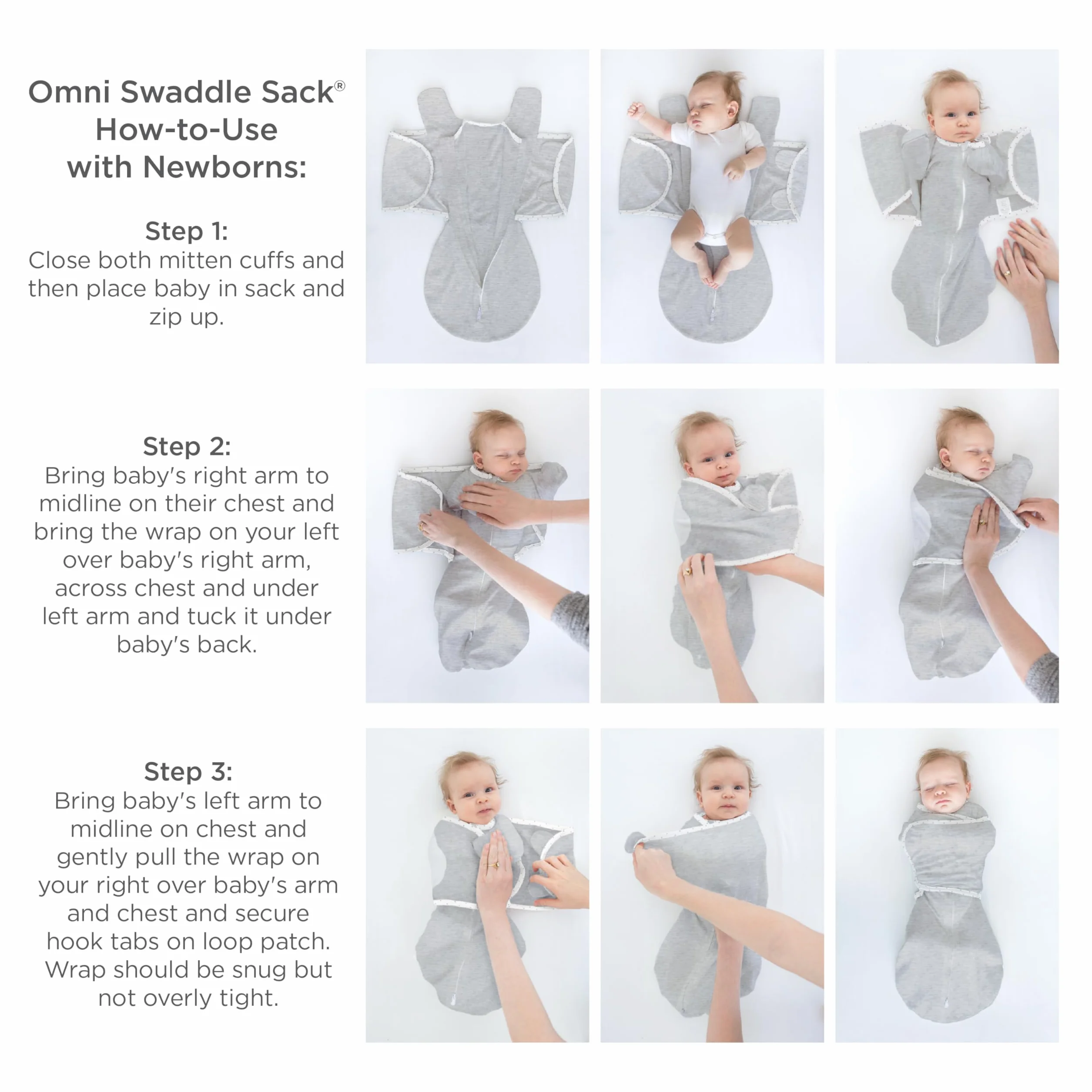SwaddleDesigns Omni worek do przewijania, rękawy do połowy długości i mankiety z rękawiczkami, łatwe przejście, wrzosowy róż brzoskwiniowy, 0-3 miesiące