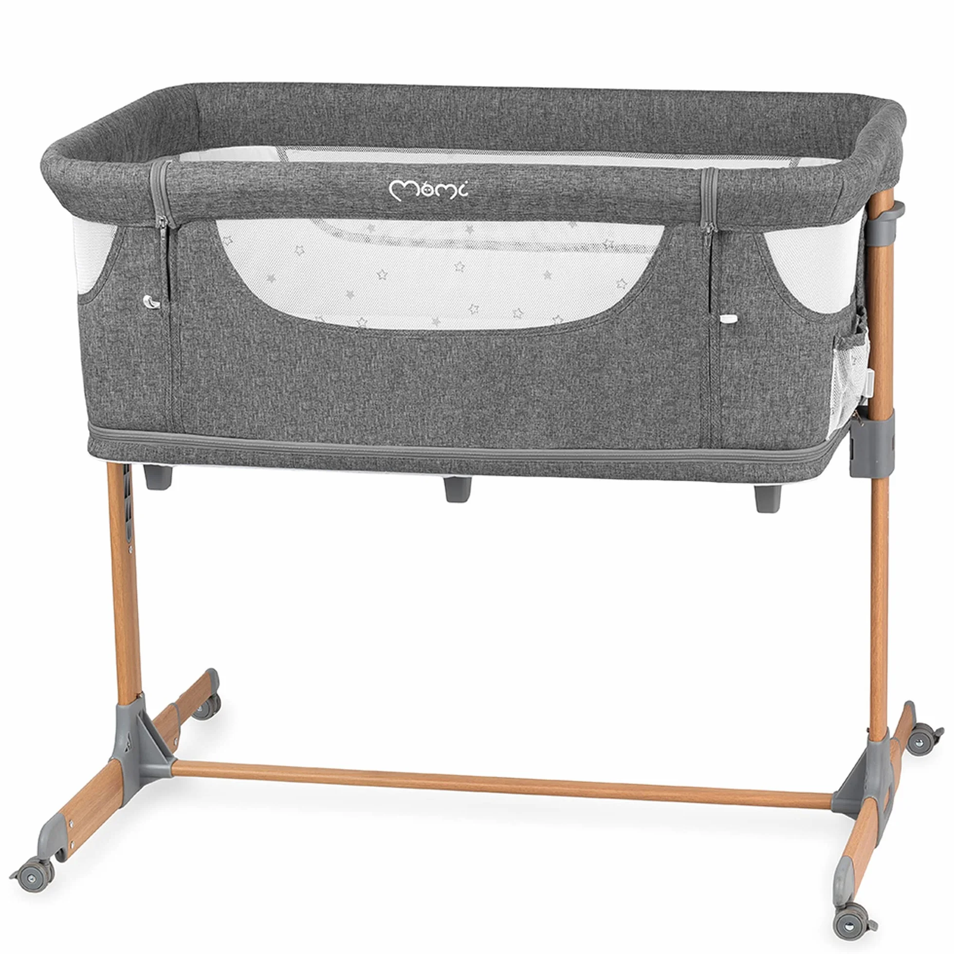 Momi SMART BED Łóżeczko, Szary, 55 x 95 cm