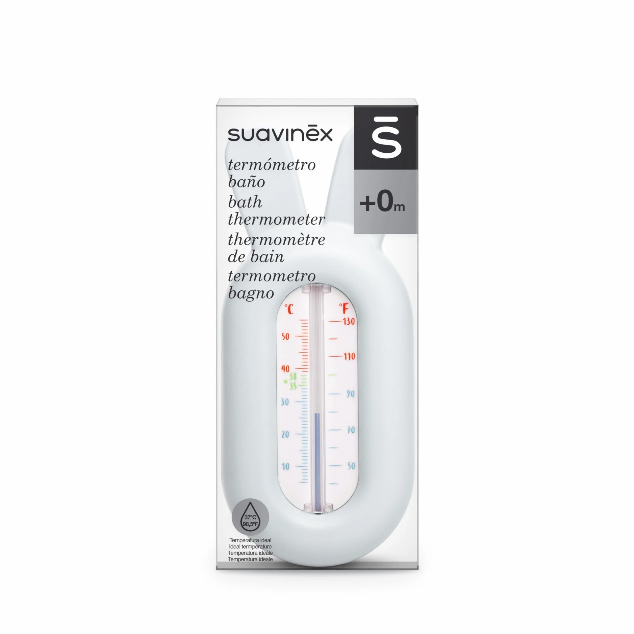 Suavinex Termometr do kąpieli dla niemowląt pływający bez rtęci ze skalą kolorów niebieski