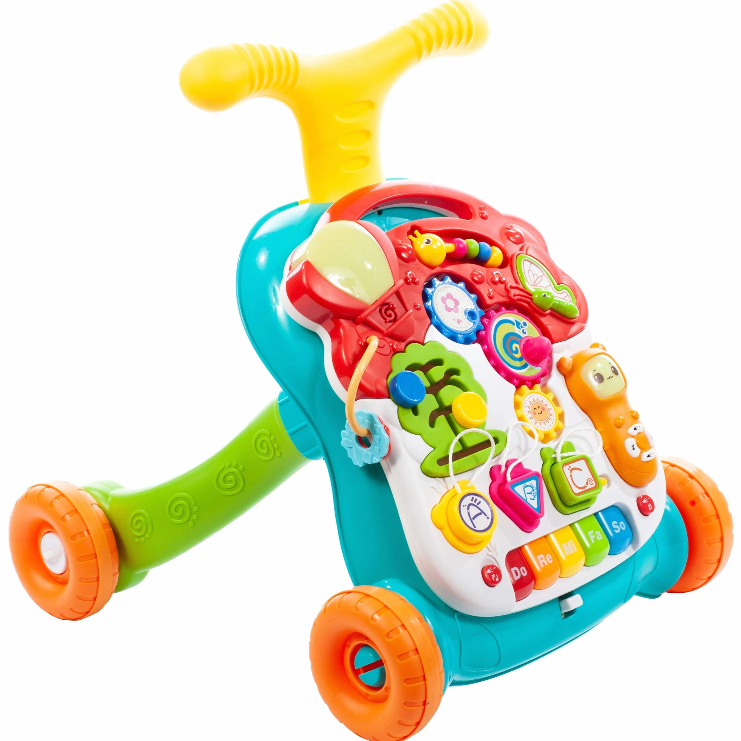 MalPlay 5901924216421 Chodzik Pchacz 5W1 Kolorowy ,Wielokolorowy