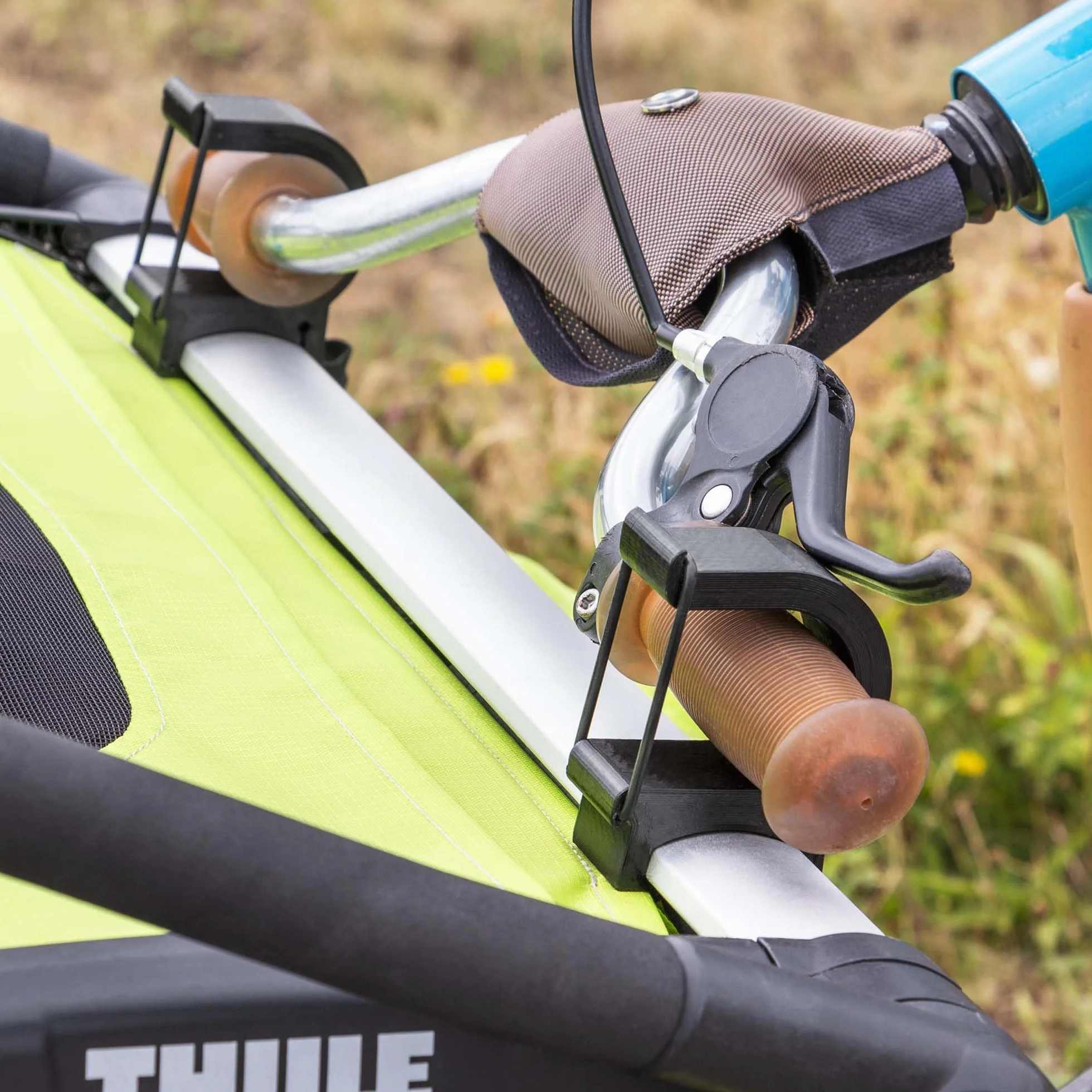 Mobilefox Uniwersalny uchwyt na rower biegowy uchwyt na bagażnik rowerowy uchwyt adapter pasujący do przyczepy Thule Chariot