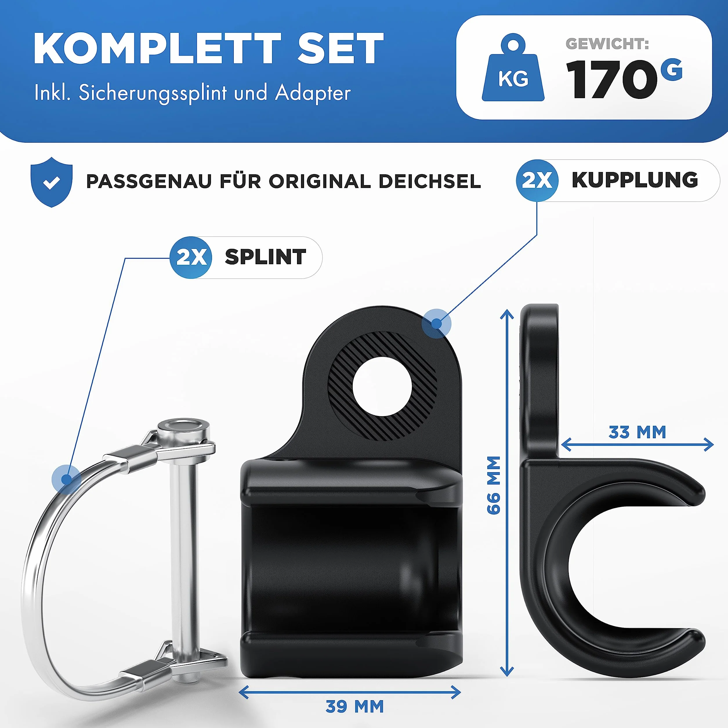 LAINFELD hook for Thule Chariot & Coaster | Mocowanie przyczepy rowerowej z kołkiem bezpieczeństwa | Easy and quick mounting on the bike