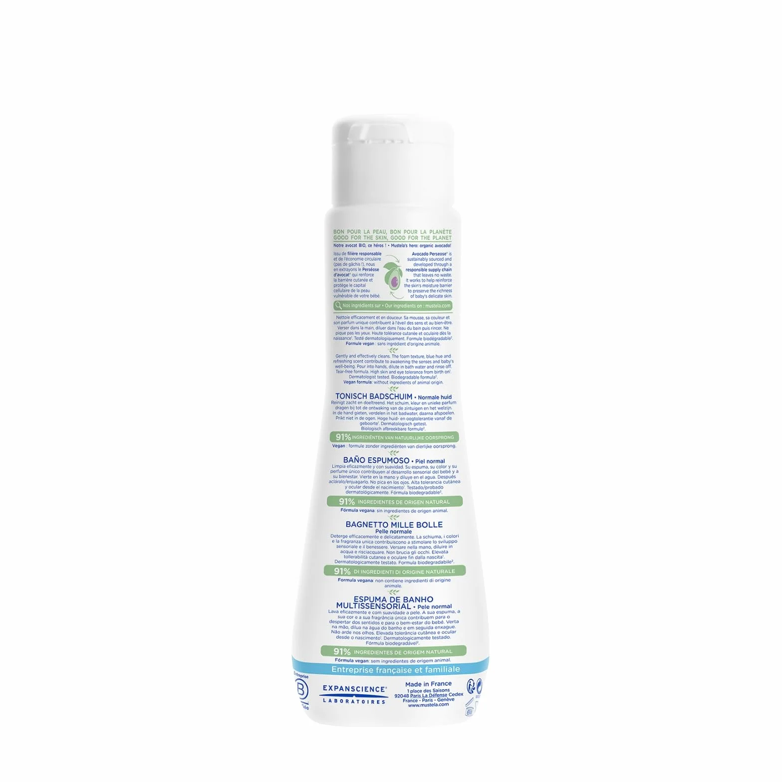 Bébé-enfant bain mousse éveil à l'avocat 750ml
