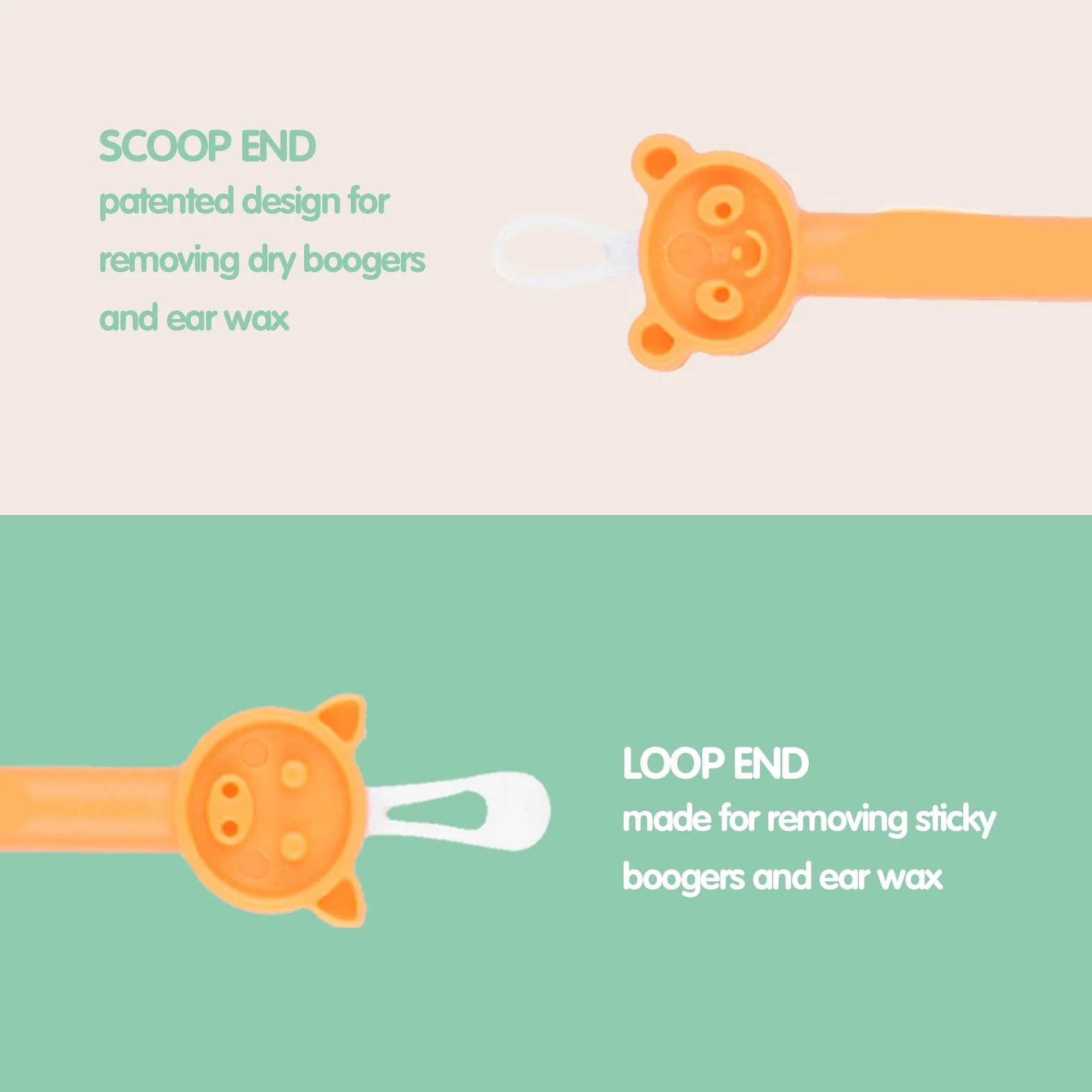 Baby Nose Ear Cleaner Silikonowy Orange Booger Remover Usuwanie Woskowiny Sztyft do Czyszczenia Bezpieczne Użytkowanie dla Niemowląt Produkty do Pielęgnacji Niemowląt
