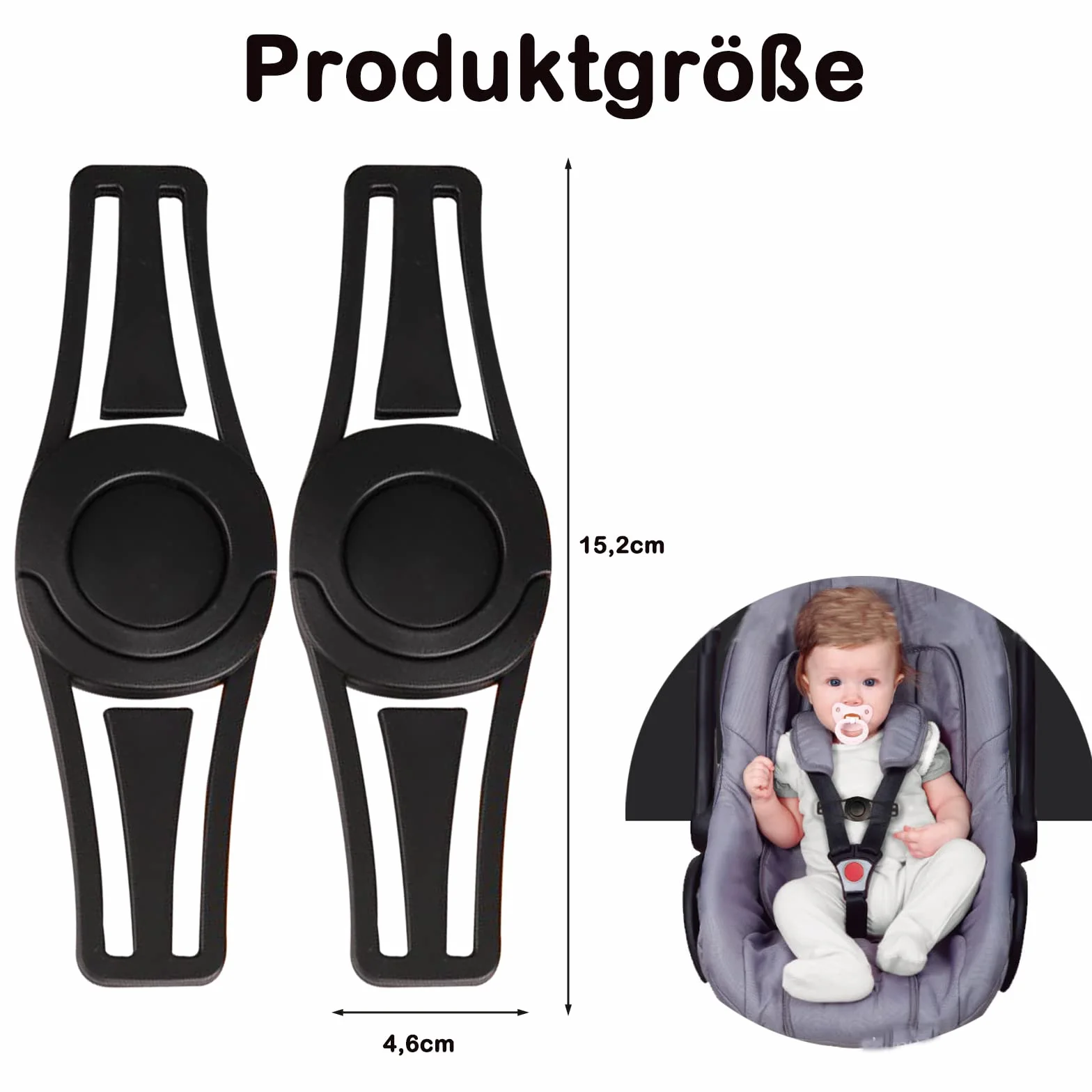 VIEVRE Zabezpieczenie Fotelika Dziecięcego 2 sztuki Klips Pasa Bezpieczeństwa Zdejmowane Pasy