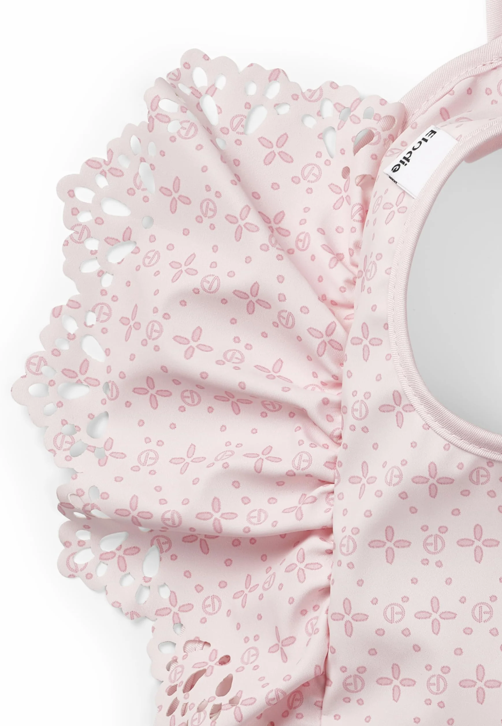 Elodie Details Miękki wodoodporny śliniak dla niemowląt - skandynawski design - English Embroidery Pink