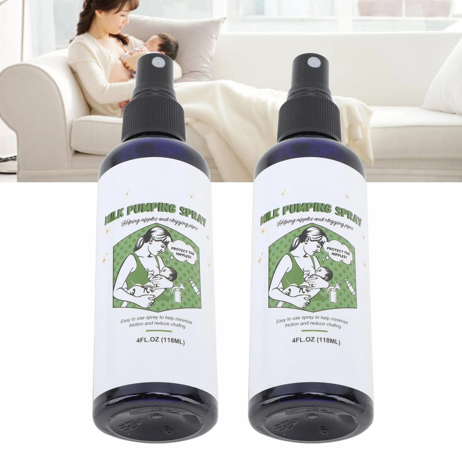 Spray do pompowania piersi 118 ml 2 szt. nawilżający odblokowujący sutki